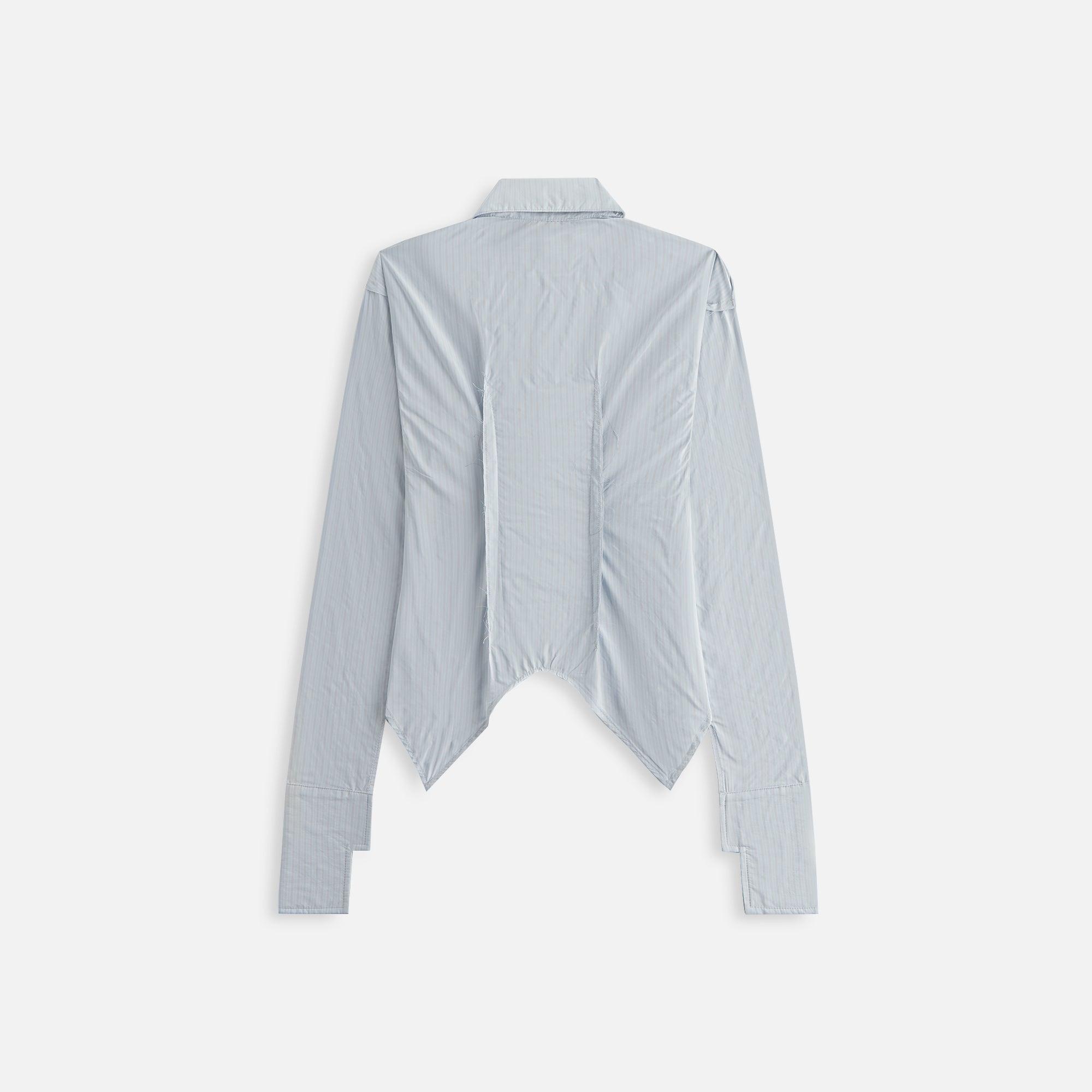 Sami Miro Vintage Curve Zip Blouse - Blue Pinstripe Female Product Image