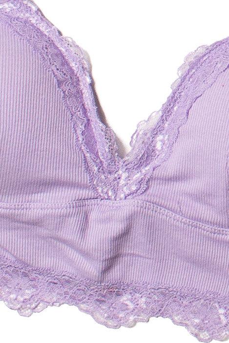 Lavender Lace Trim Padded Bralette Product Image