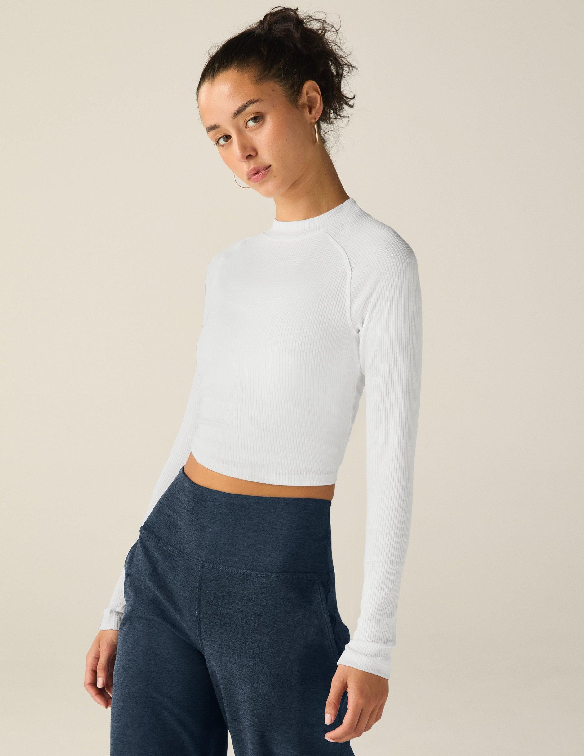 Contours Mock Neck Cropped Top Product Image