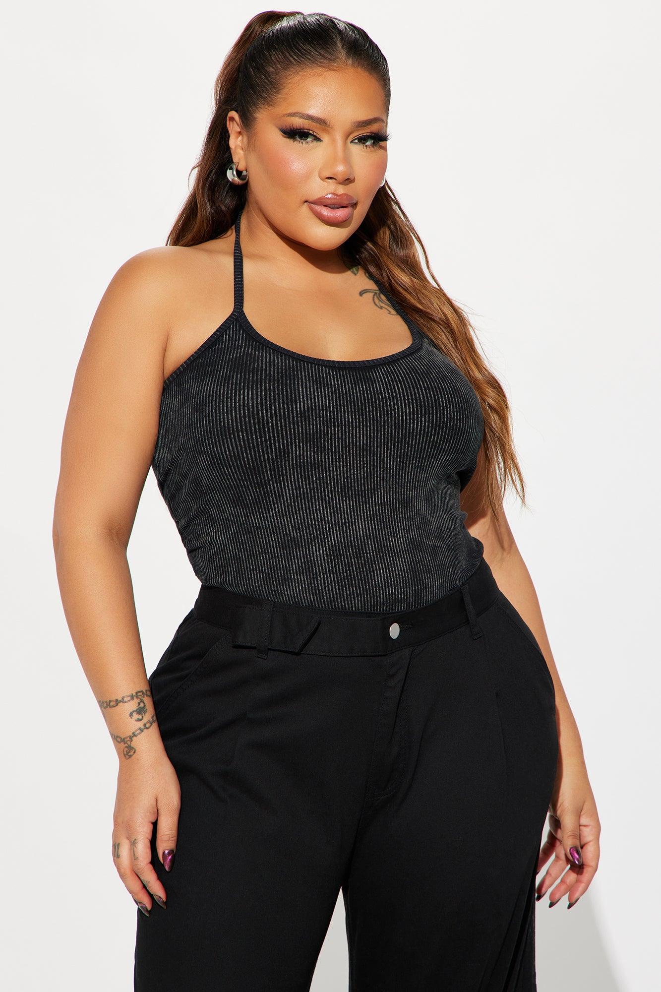 Ari Washed Bodysuit - Black Wash Product Image