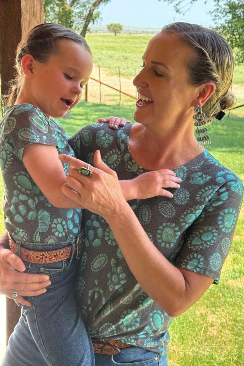 Sterling Kreek Forever In Turquoise Crew Neck Top Product Image