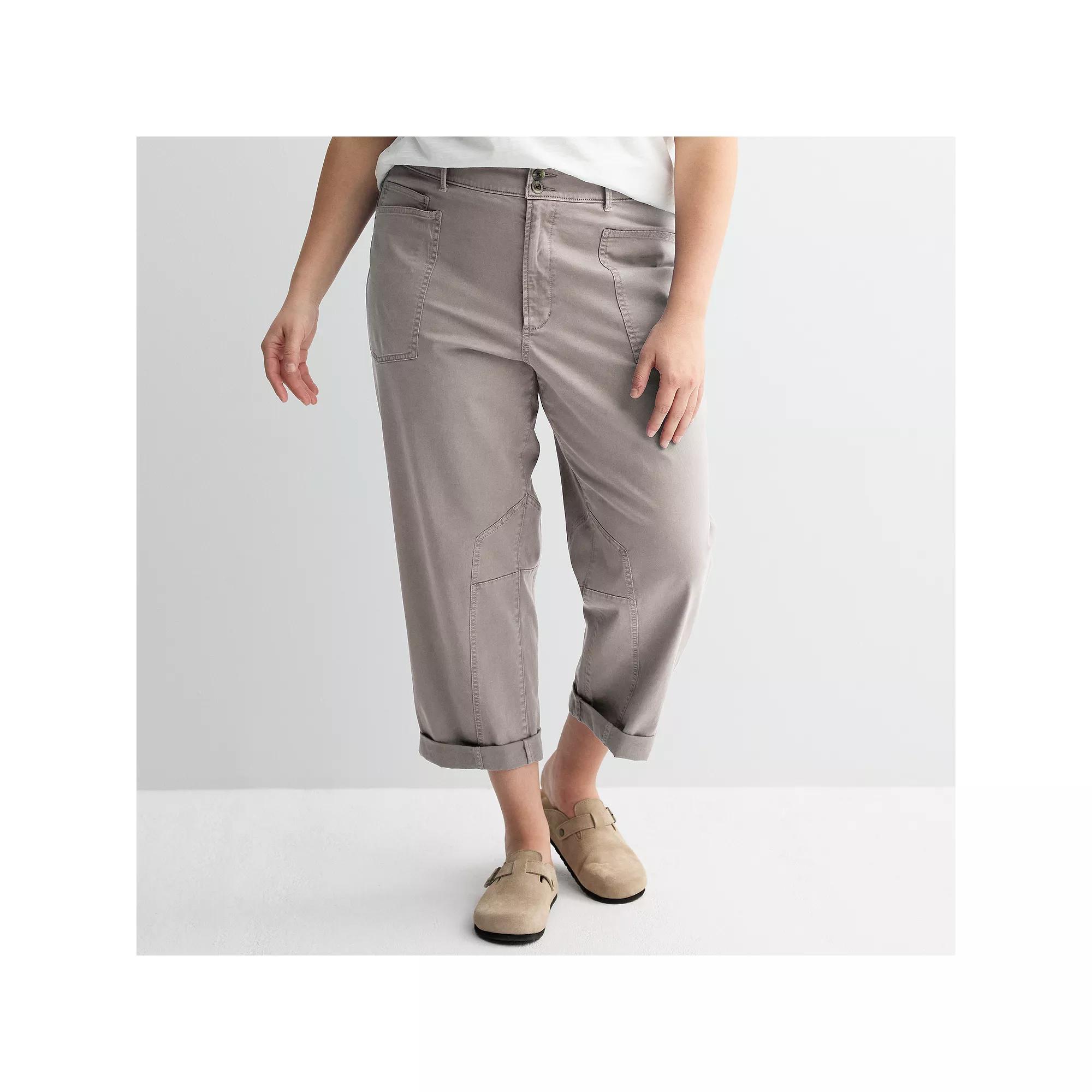 Plus Size Sonoma Goods For Life® Fashion Ankle Utility Pants, Women's, Size: 24 W, Cloud Animal Product Image