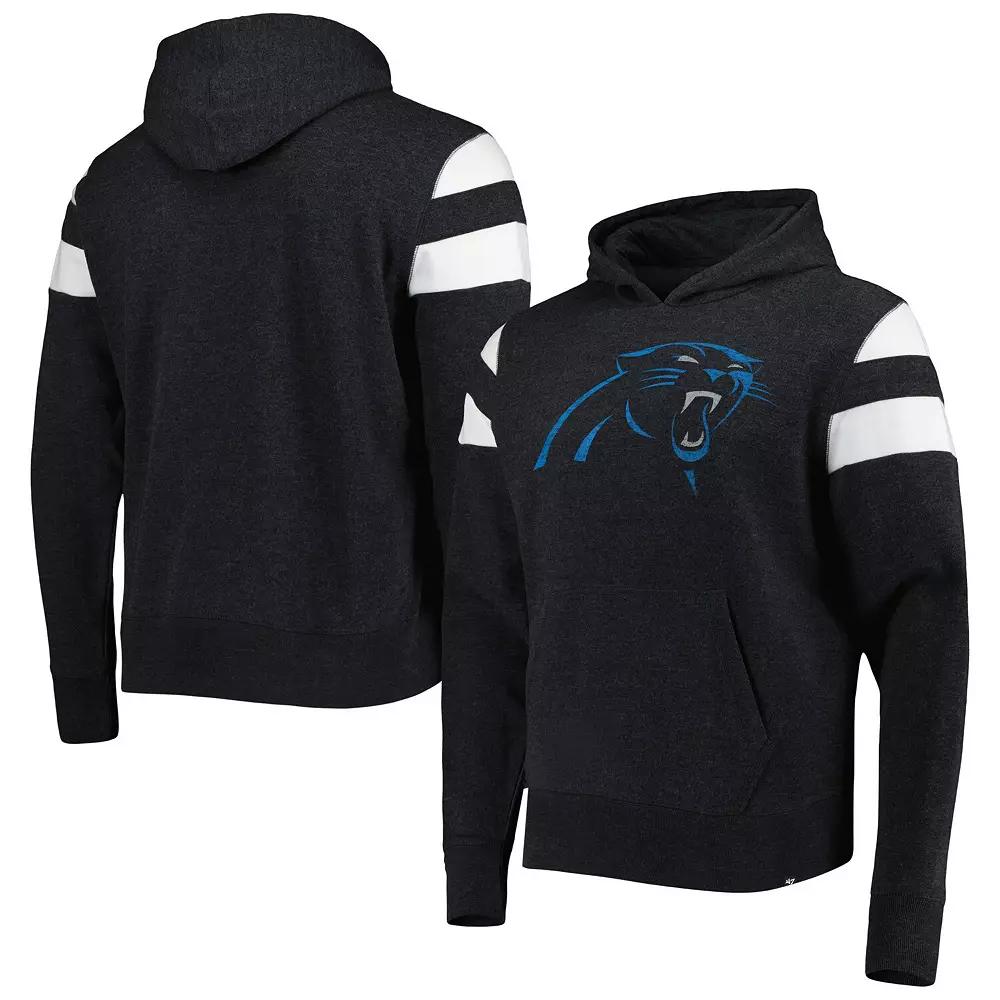 Men's '47 Heathered Black Carolina Panthers Premier Nico Pullover Hoodie,  Product Image