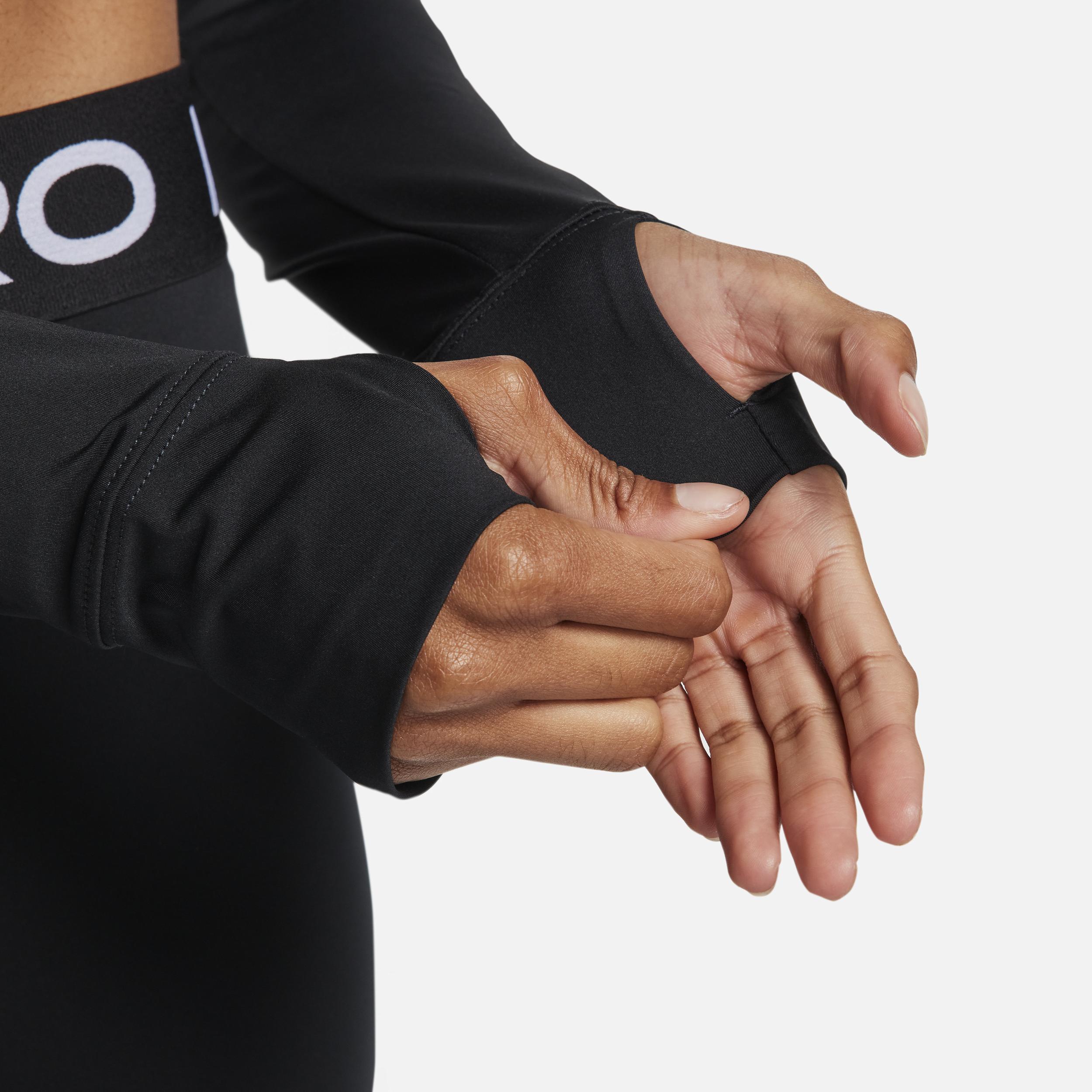 Womens Nike Pro Dri-FIT Cropped Long-Sleeve Top | FV5484-010 Product Image