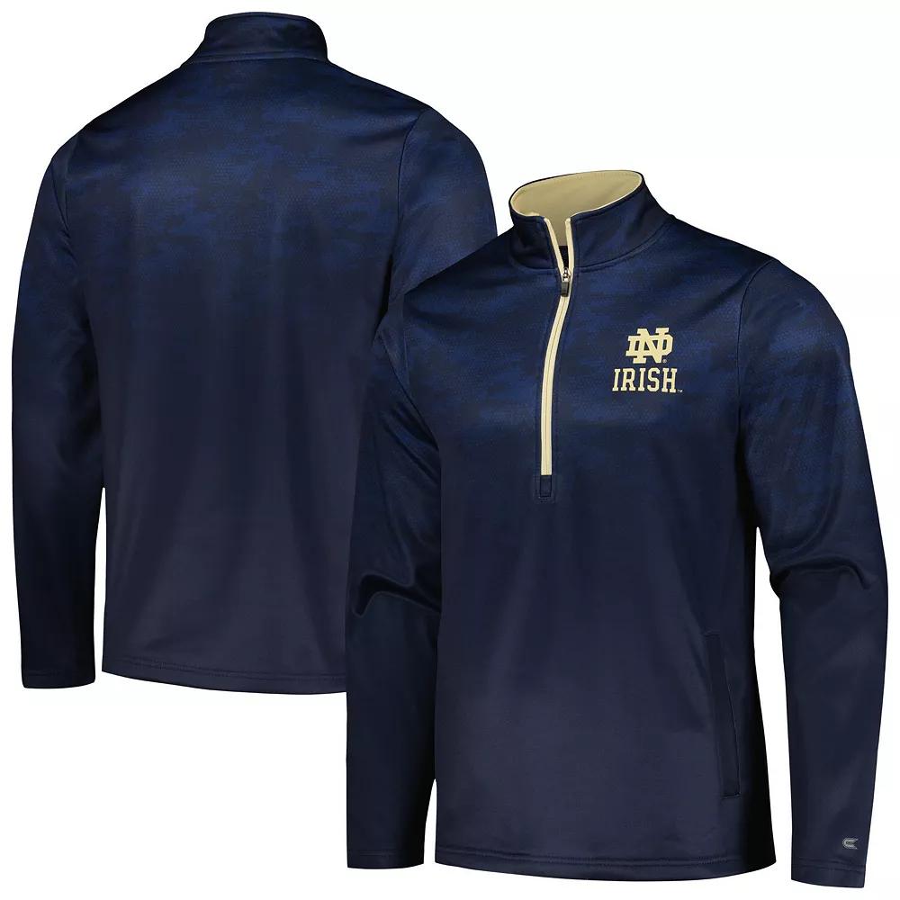Men's Colosseum Navy Notre Dame Fighting Irish The Machine Half-Zip Jacket,  Product Image