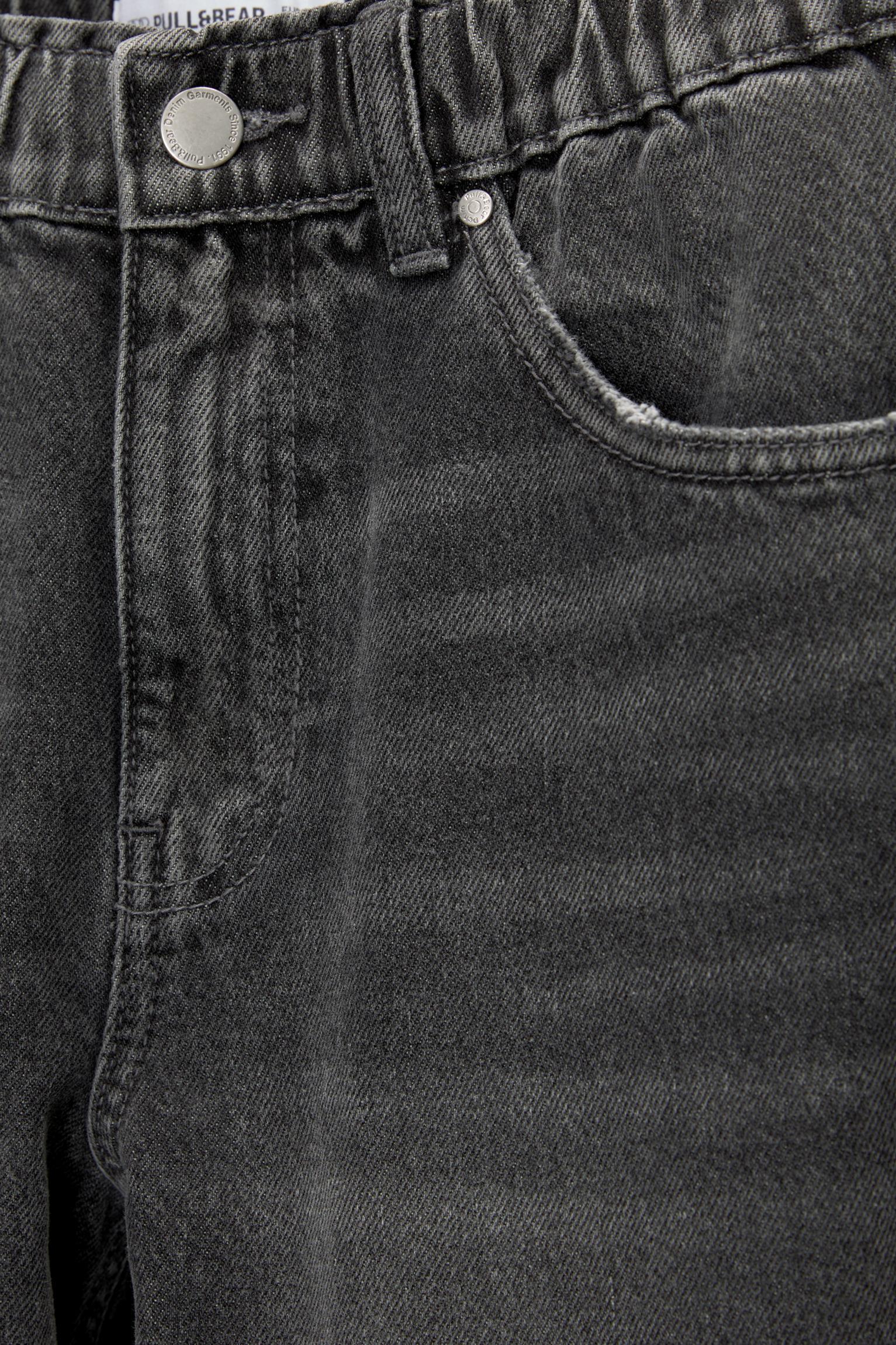 Wide leg baggy jeans with elastic waistband Product Image