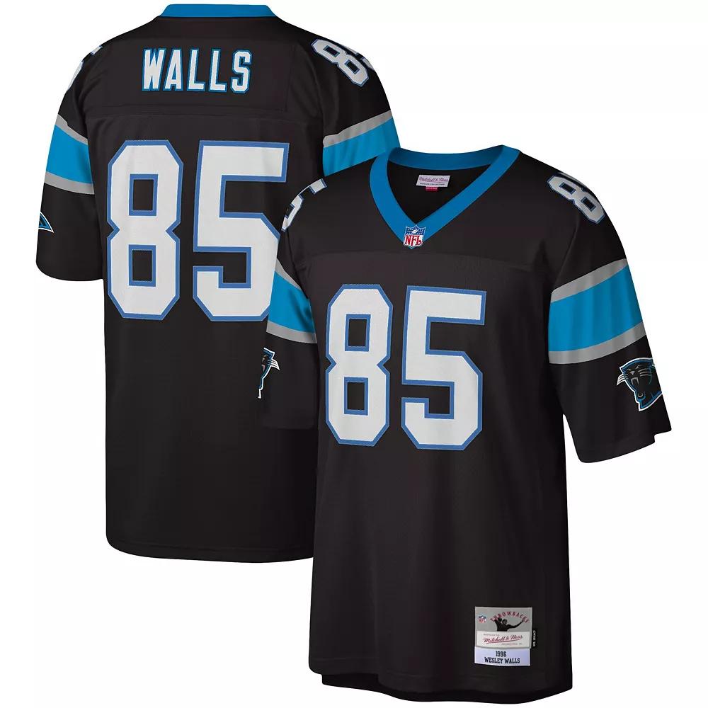 Men's Mitchell & Ness Wesley Walls Black Carolina Panthers Legacy Replica Jersey,  Product Image