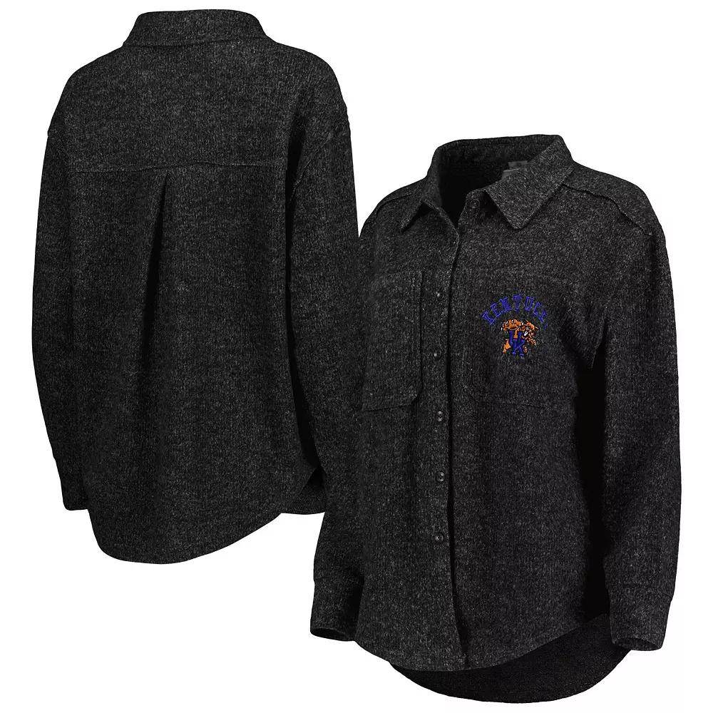 Women's Gameday Couture Black Kentucky Wildcats Switch It Up Tri-Blend Button-Up Shacket, Size: Medium Product Image