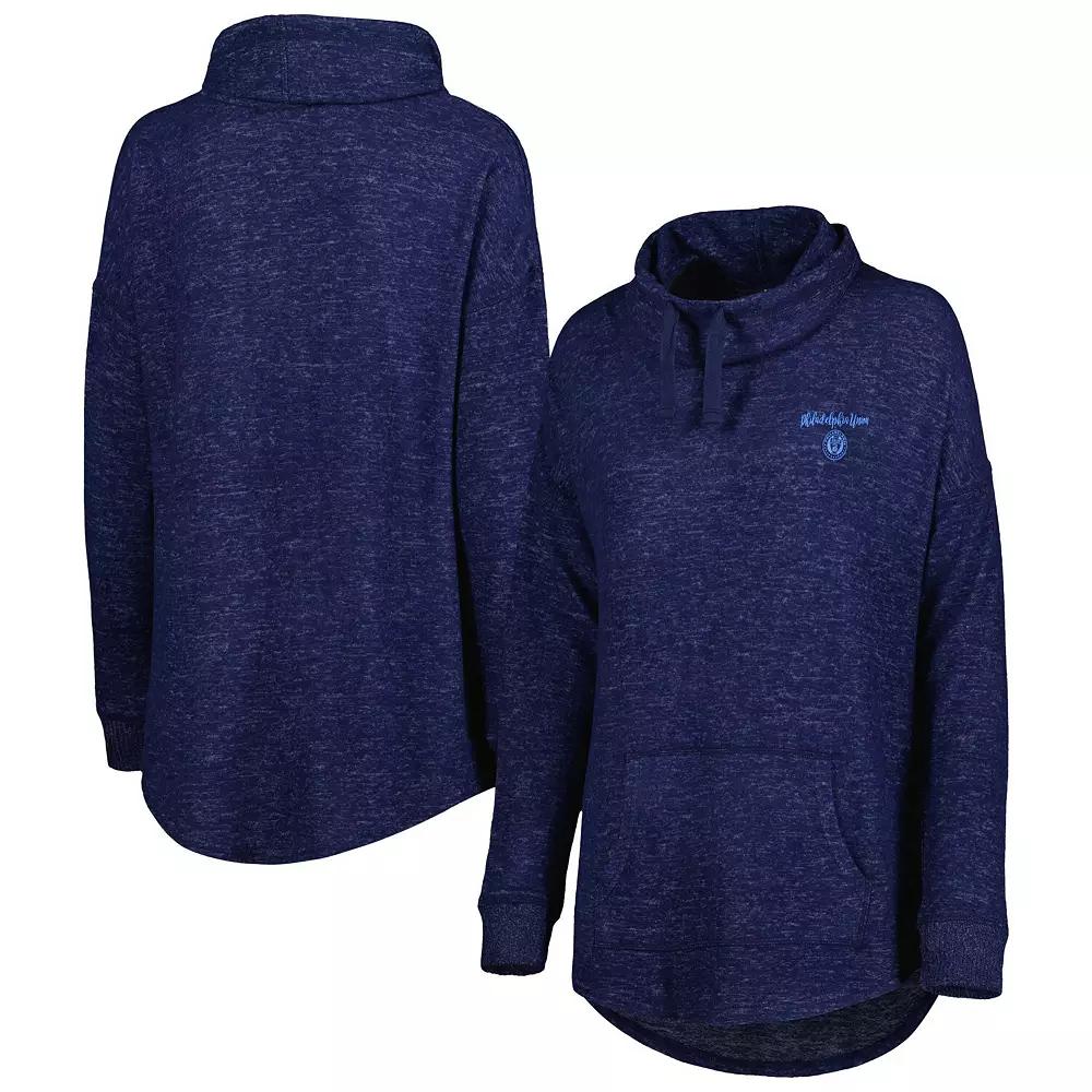 Women's Heathered Navy Philadelphia Union Cuddle Tri-Blend Pullover Sweatshirt, Size: Small, Uni Blue Product Image