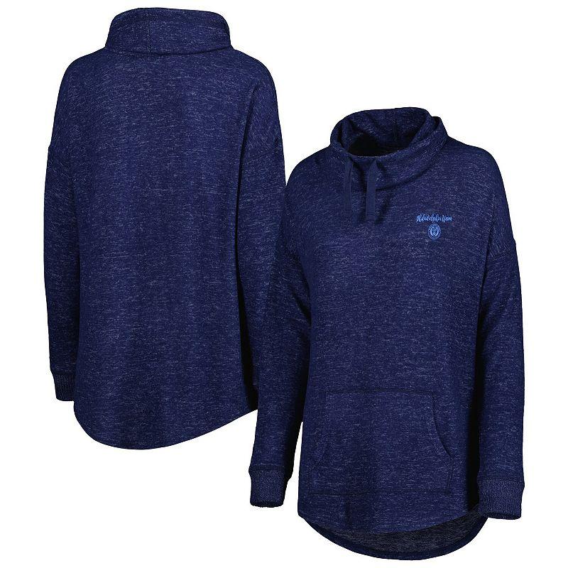 Women's Heathered Navy Philadelphia Union Cuddle Tri-Blend Pullover Sweatshirt, Size: Small, Uni Blue Product Image