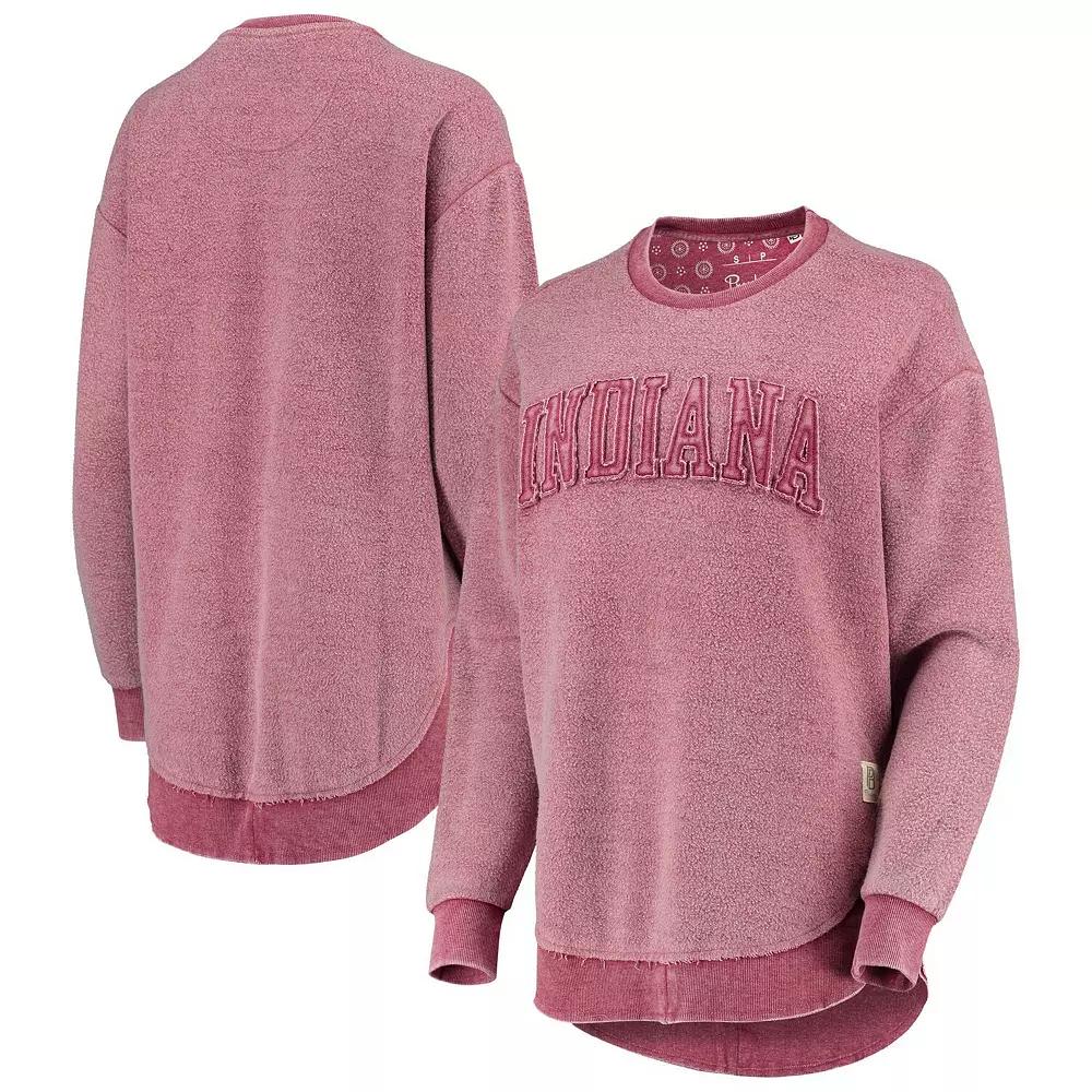 Women's Pressbox Crimson Indiana Hoosiers Ponchoville Pullover Sweatshirt, Size: Small, Red Product Image