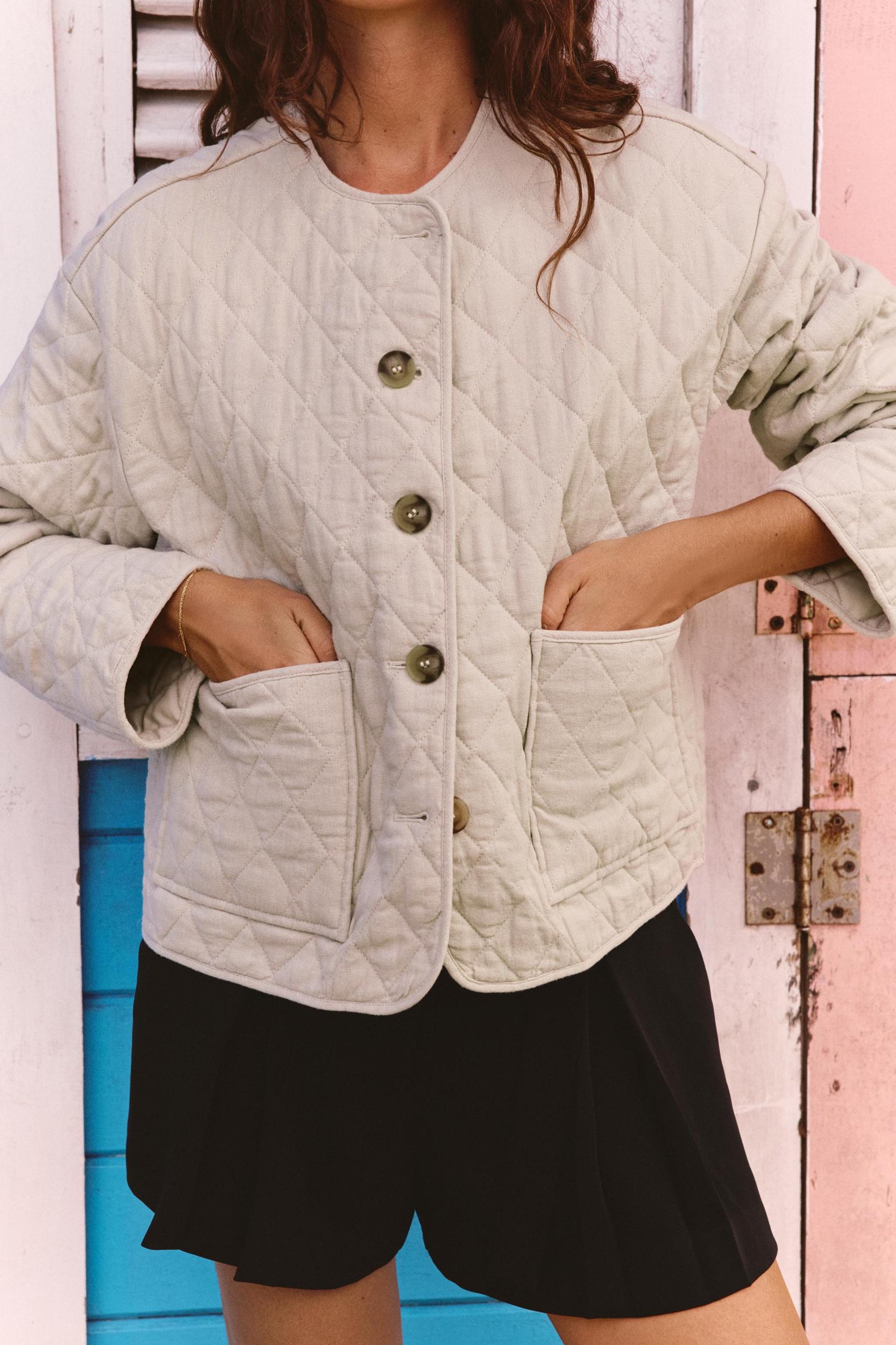 PADDED LINEN JACKET Product Image