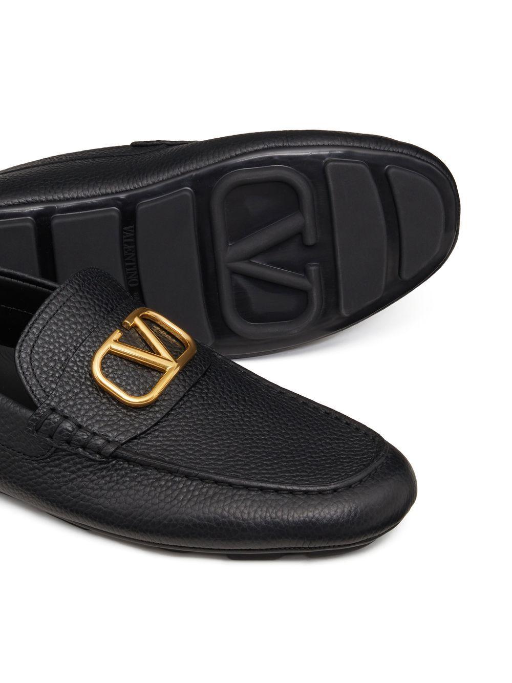 VLogo Signature leather driving shoes Product Image