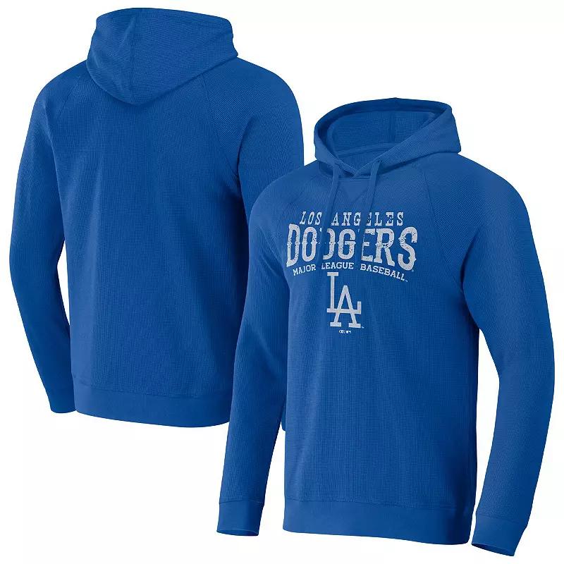 Men's Darius Rucker Collection by Fanatics  Royal Los Angeles Dodgers Waffle-Knit Raglan Pullover Hoodie, Size: Small, Blue Product Image