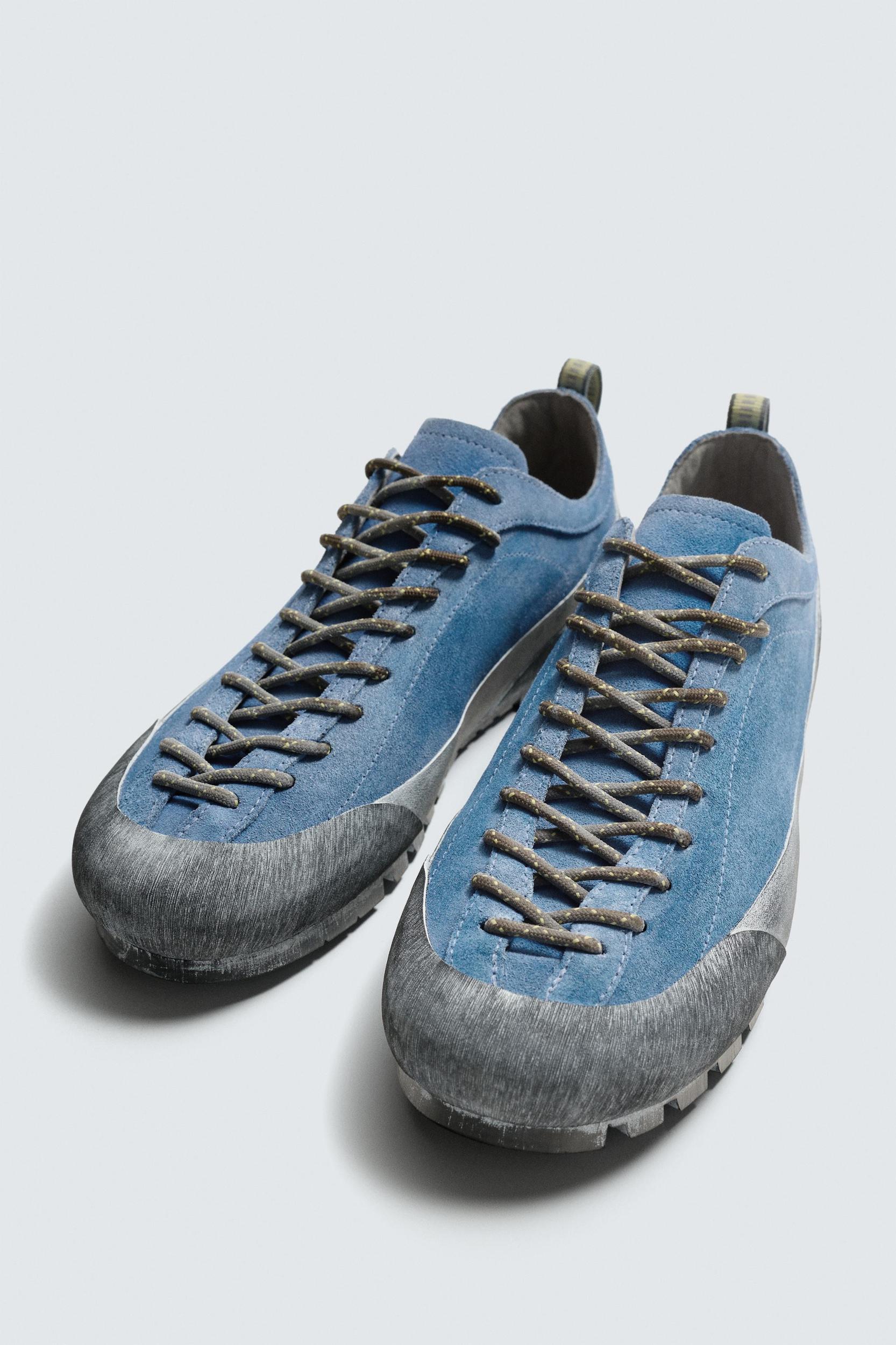 LEATHER SNEAKERS WITH VIBRAM® SOLE AARON LEVINE X ZARA Product Image