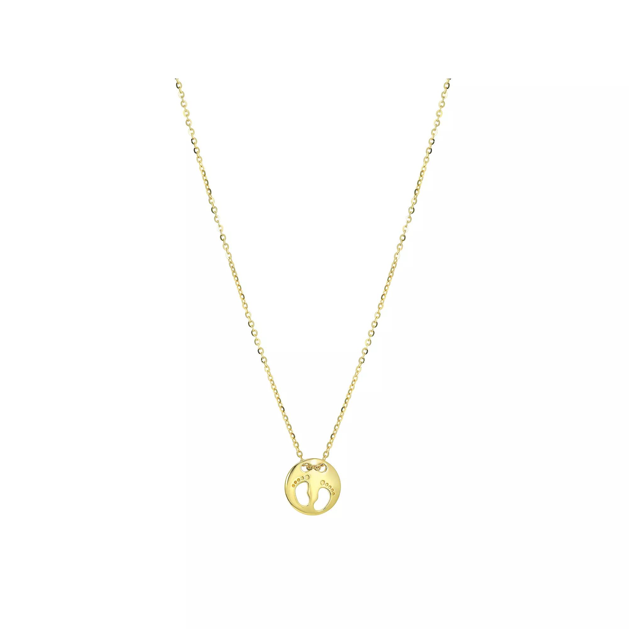 Taylor Grace 10k Gold Baby Feet Pendant Necklace, Women's, Size: 18" Product Image