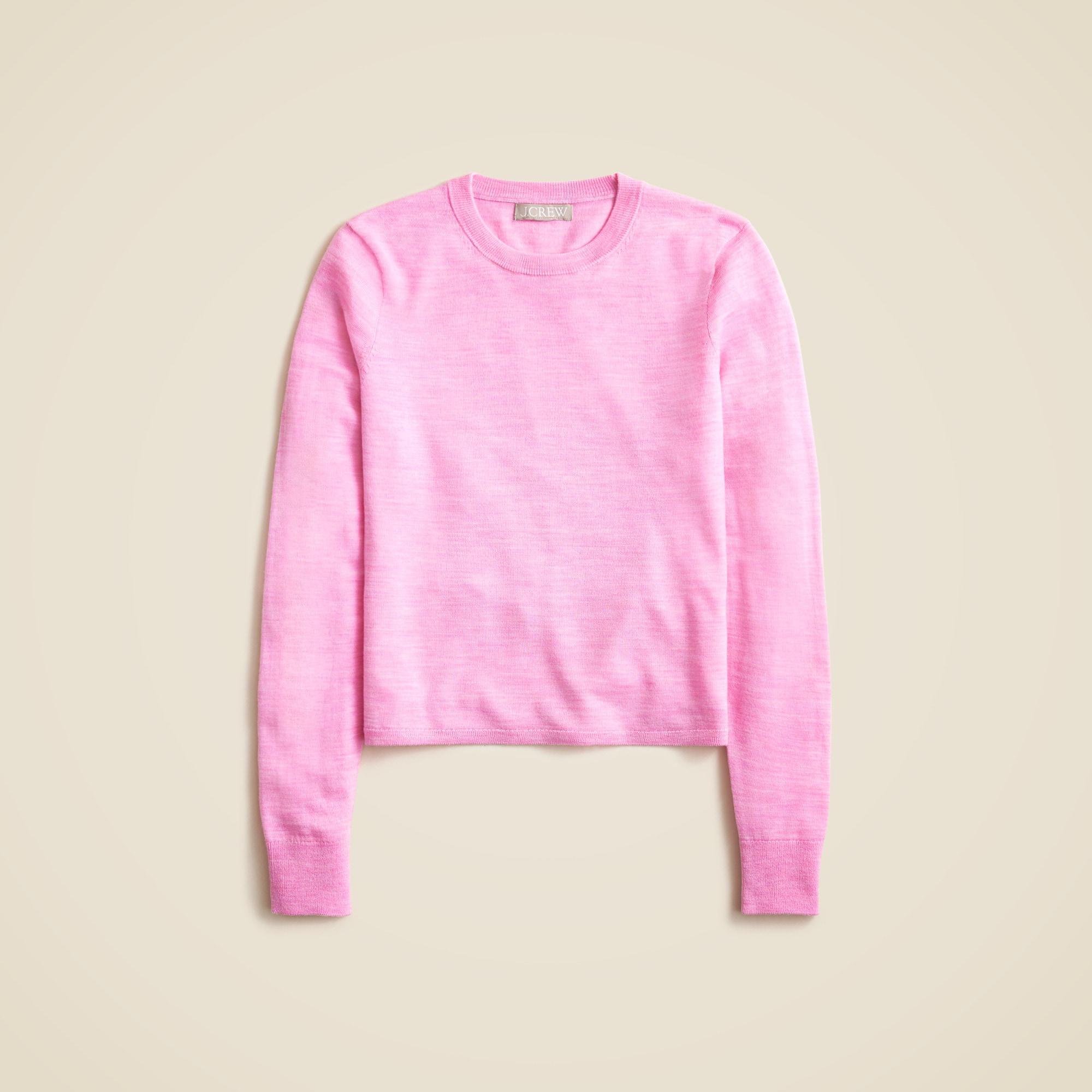 Carolyn fitted crewneck sweater in merino wool Product Image