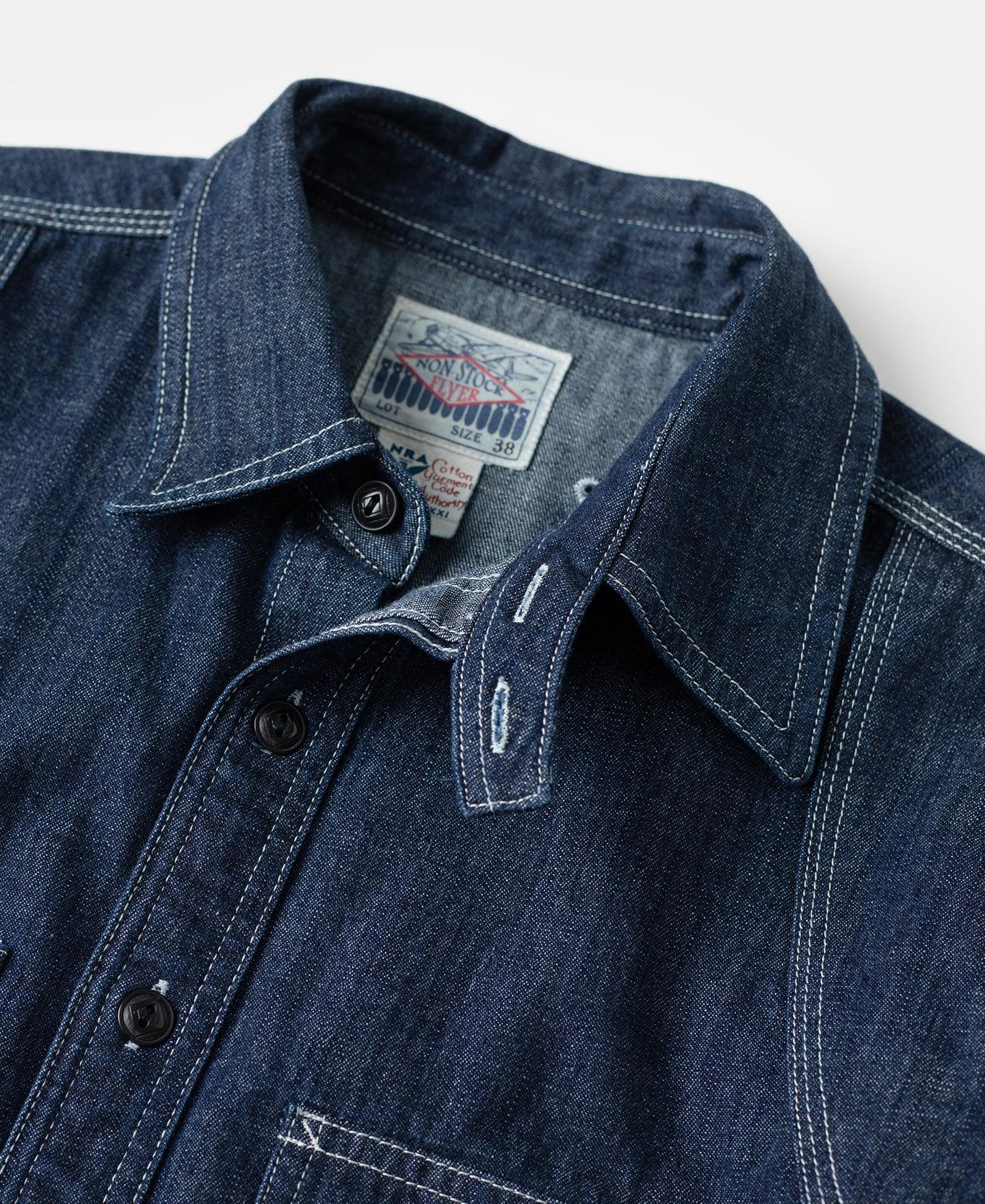 1933 Cigarette Pocket Denim Work Shirt Product Image