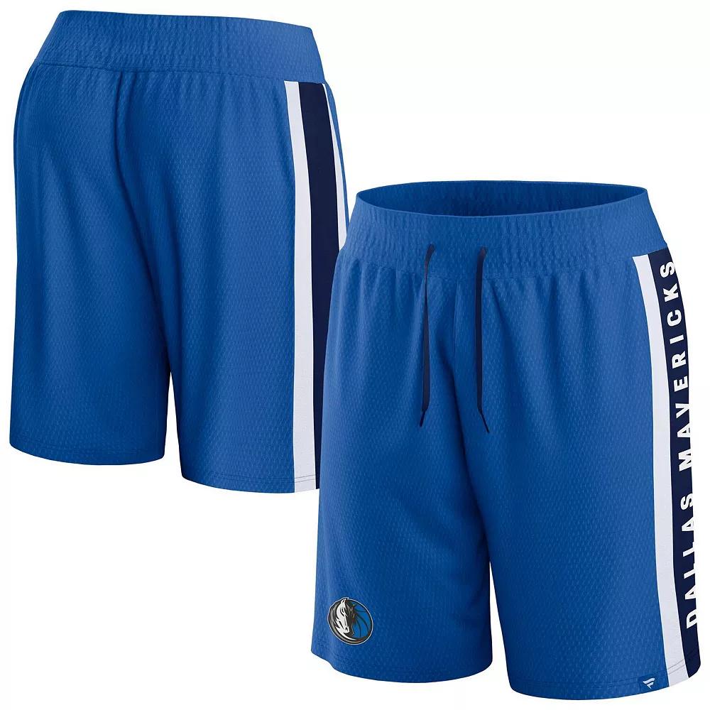 Men's Fanatics Branded Blue Dallas Mavericks Referee Iconic Mesh Shorts,  Product Image