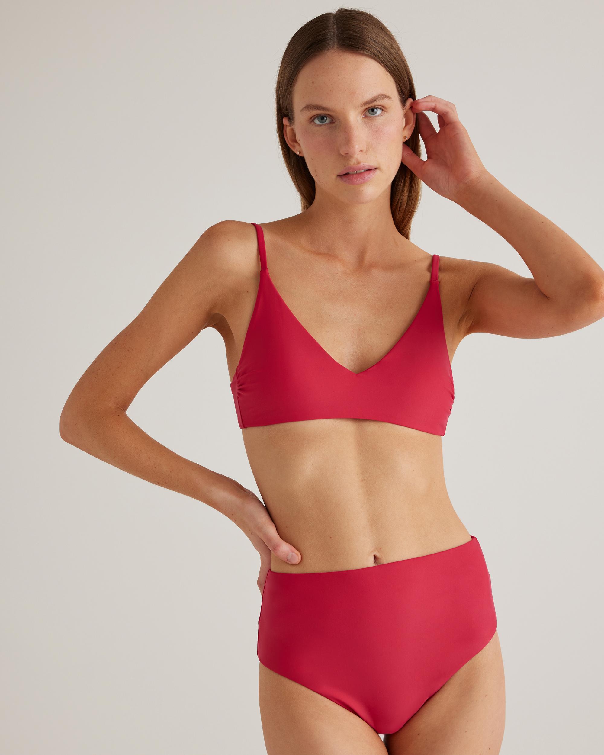 Quince | Women's Italian High-Rise Bikini Bottom 78% Recycled Polyamide, 22% Spandex Product Image