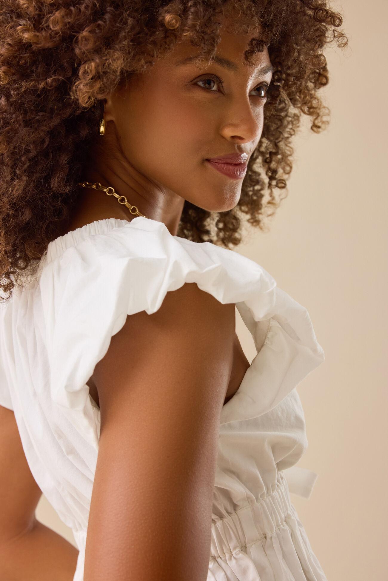 Vivian Bubble Hem Bow Top Product Image