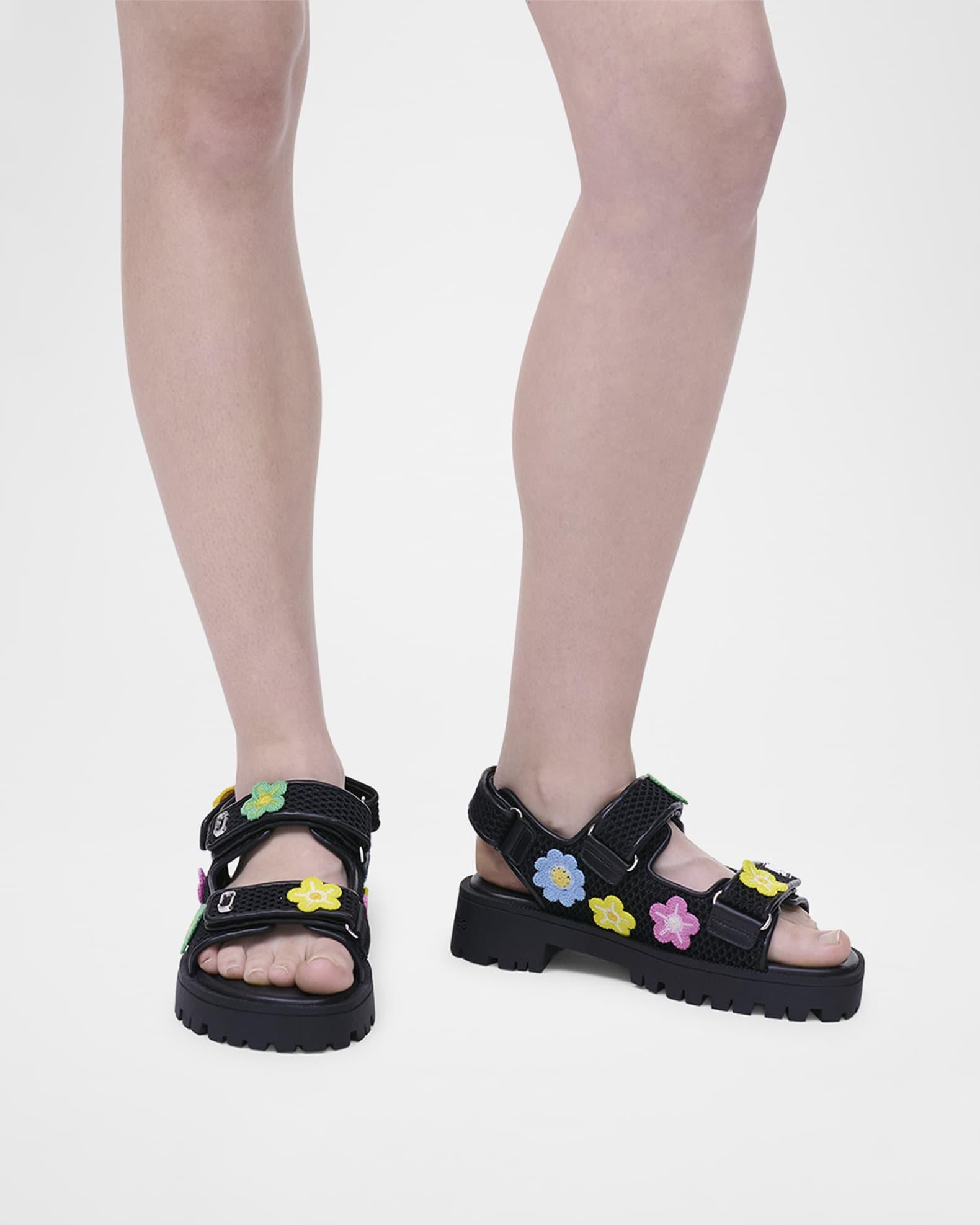 The J Marc Strap Embroidered Daisy Sport Sandals Product Image