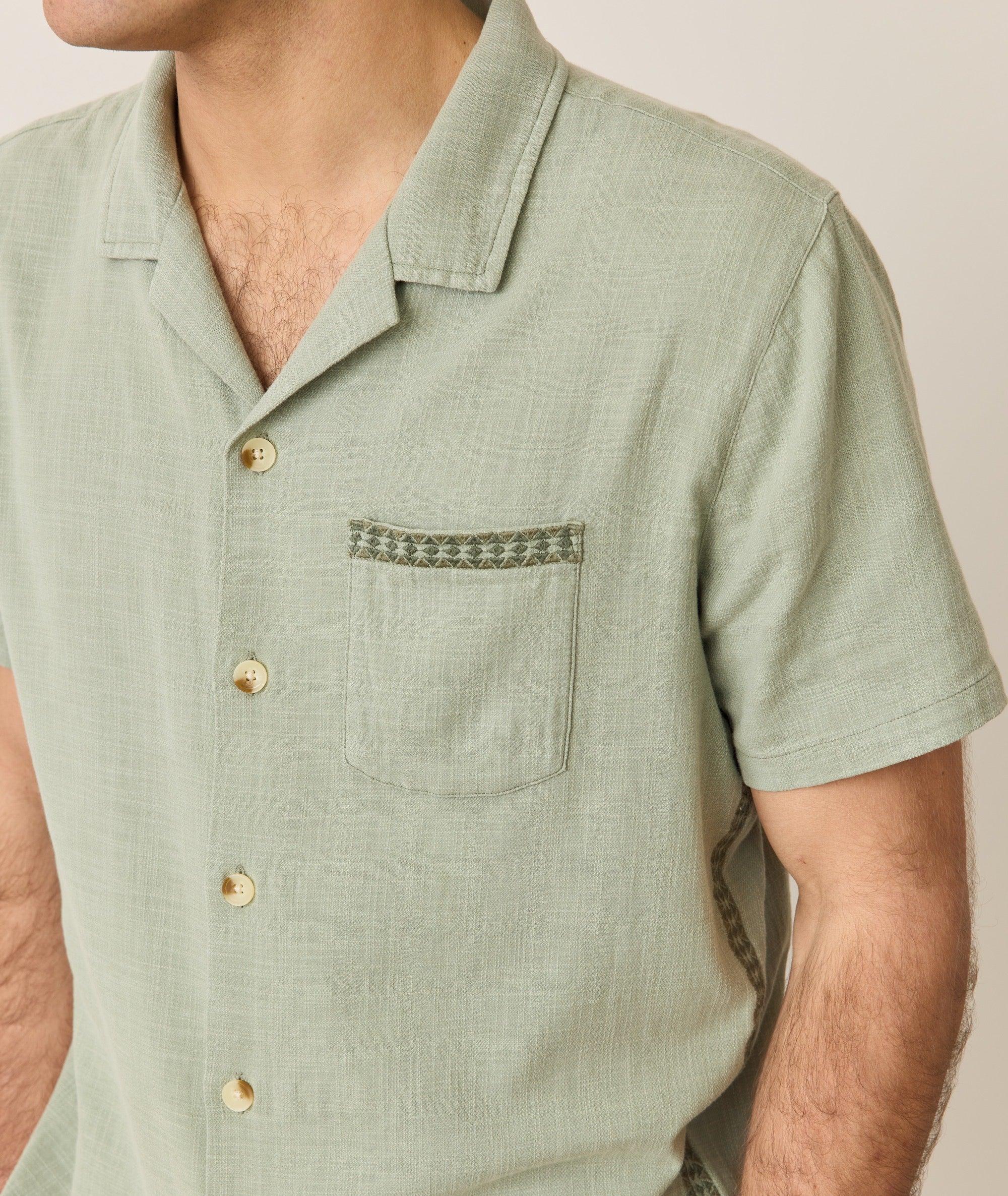 Stretch Selvage Embroidered Resort Shirt Product Image