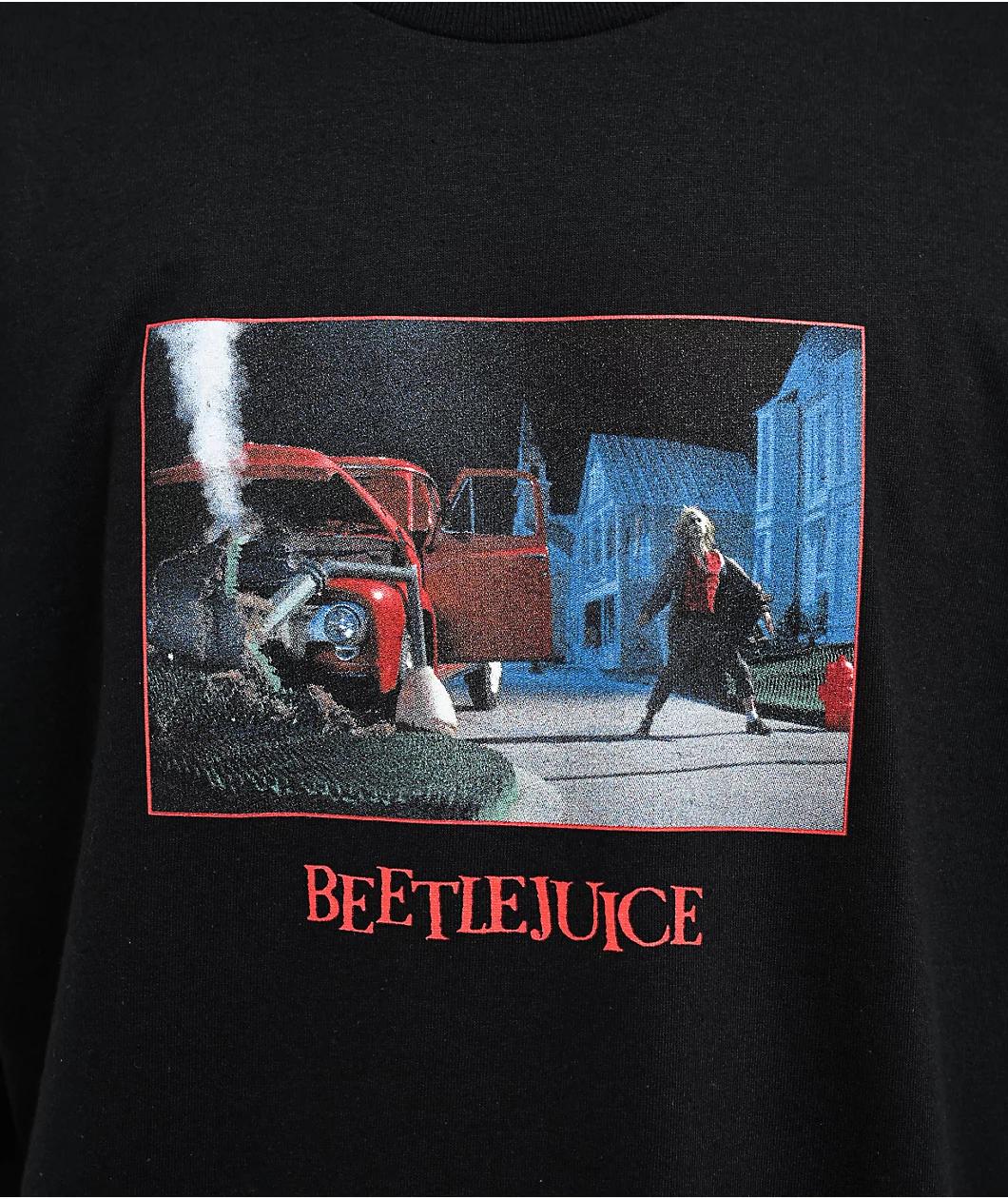 Welcome x Beetlejuice Tombstone Black T-Shirt Product Image