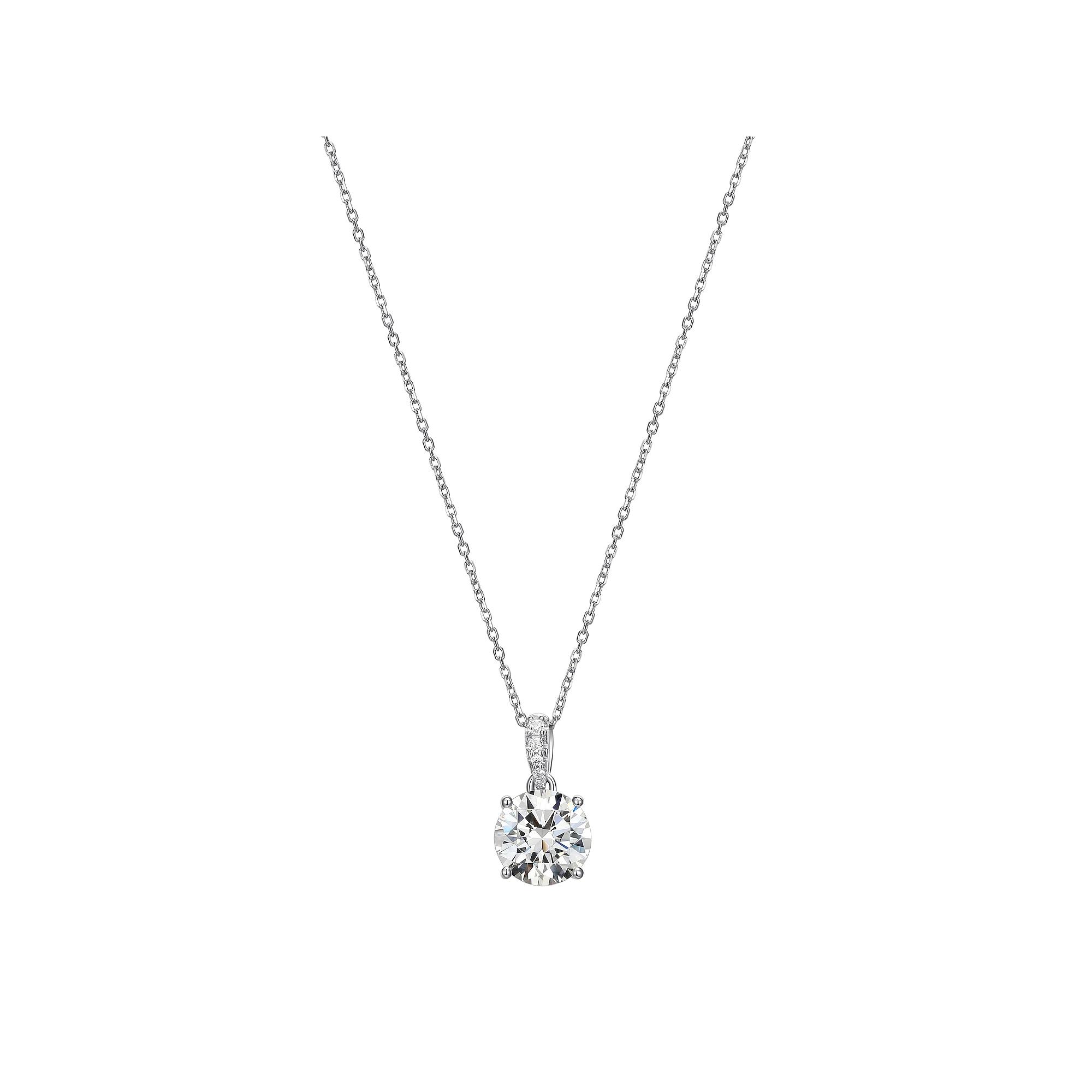 Sterling Silver Lab-Created Moissanite Pendant Necklace, Women's, Size: 18" Product Image