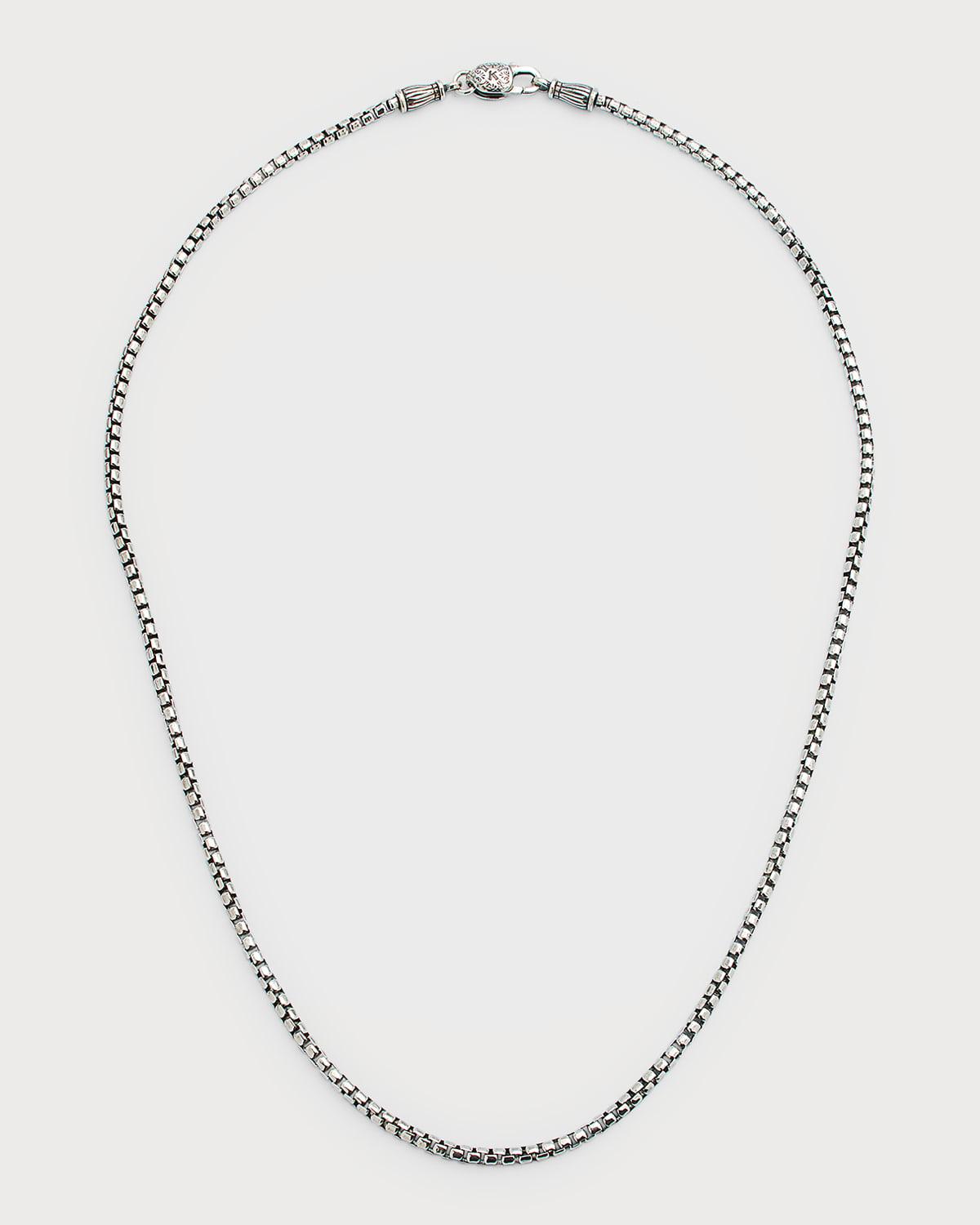 Womens Sterling Silver Box Chain Necklace Product Image