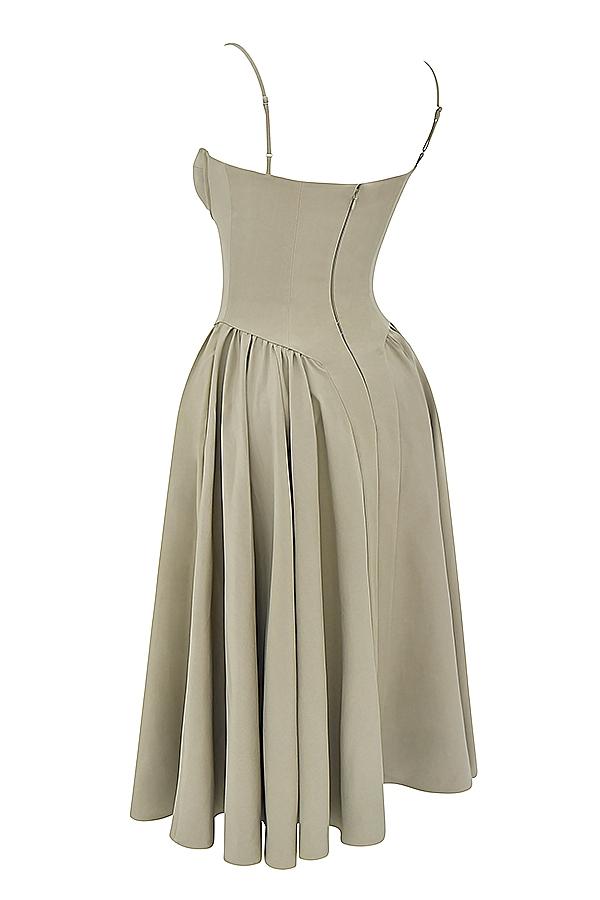 Samaria  taupe corset sundress Product Image