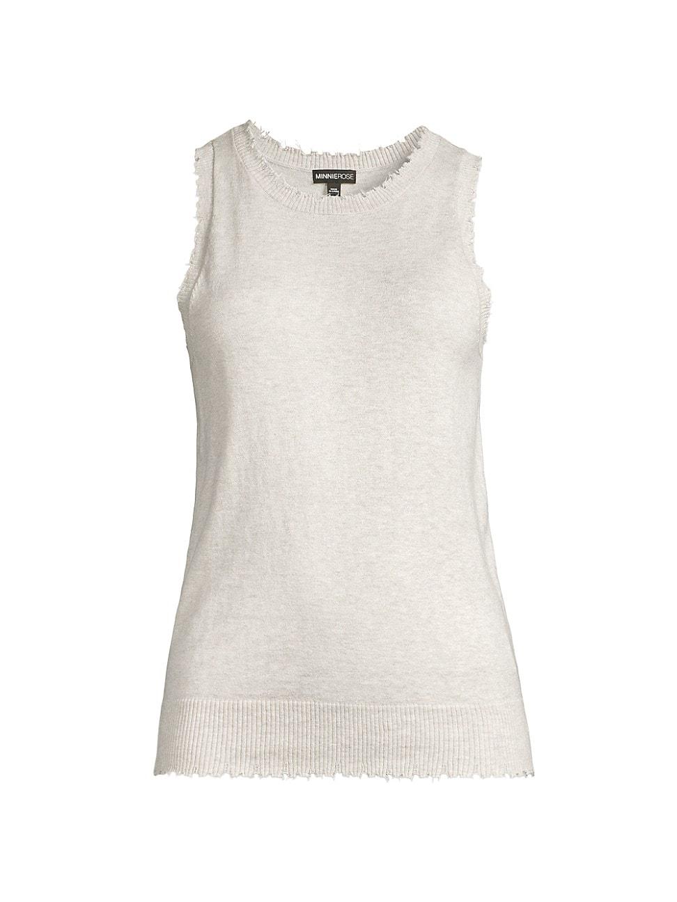 Womens Frayed Tank Top Product Image
