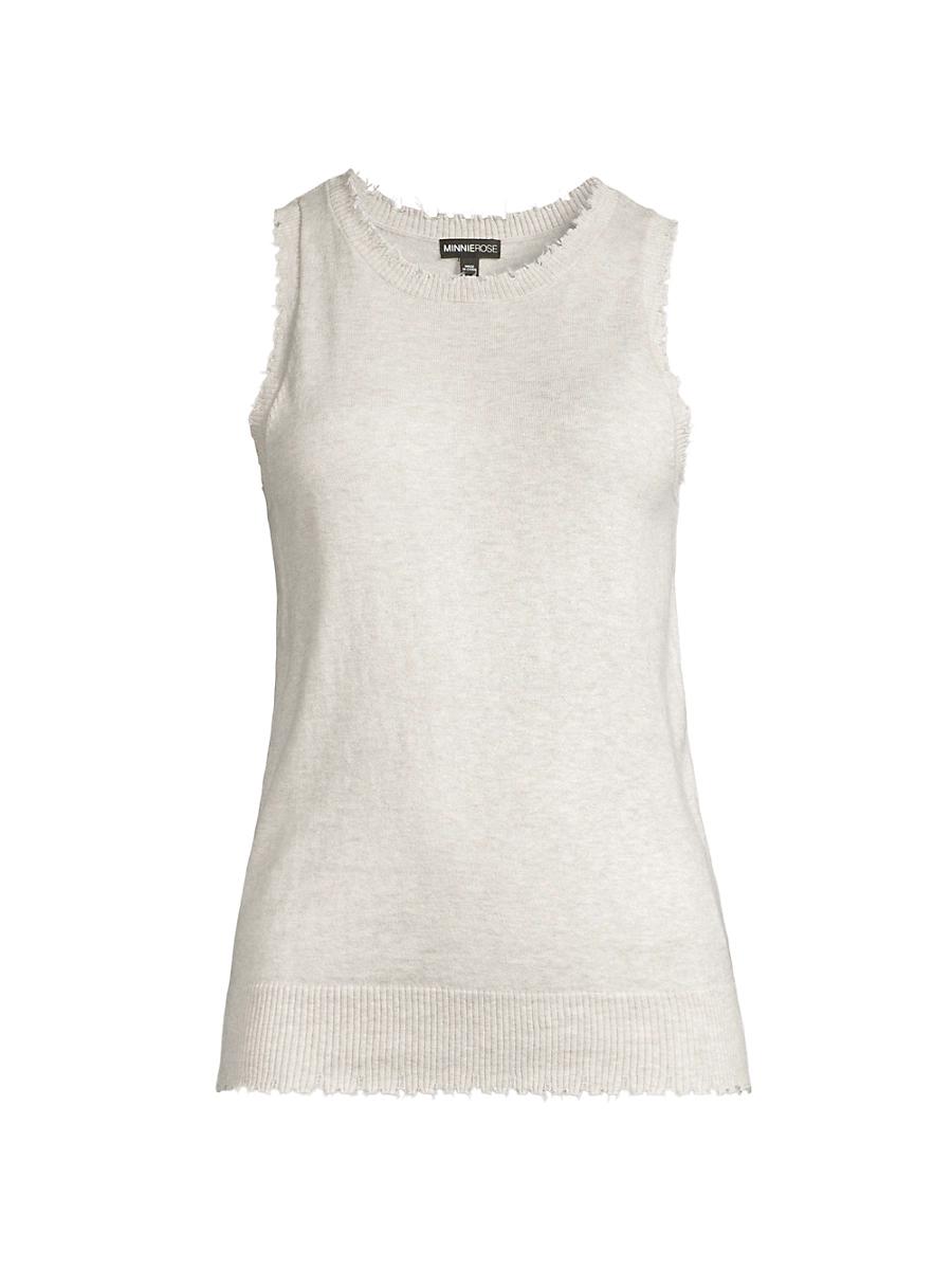 Womens Frayed Tank Top Product Image