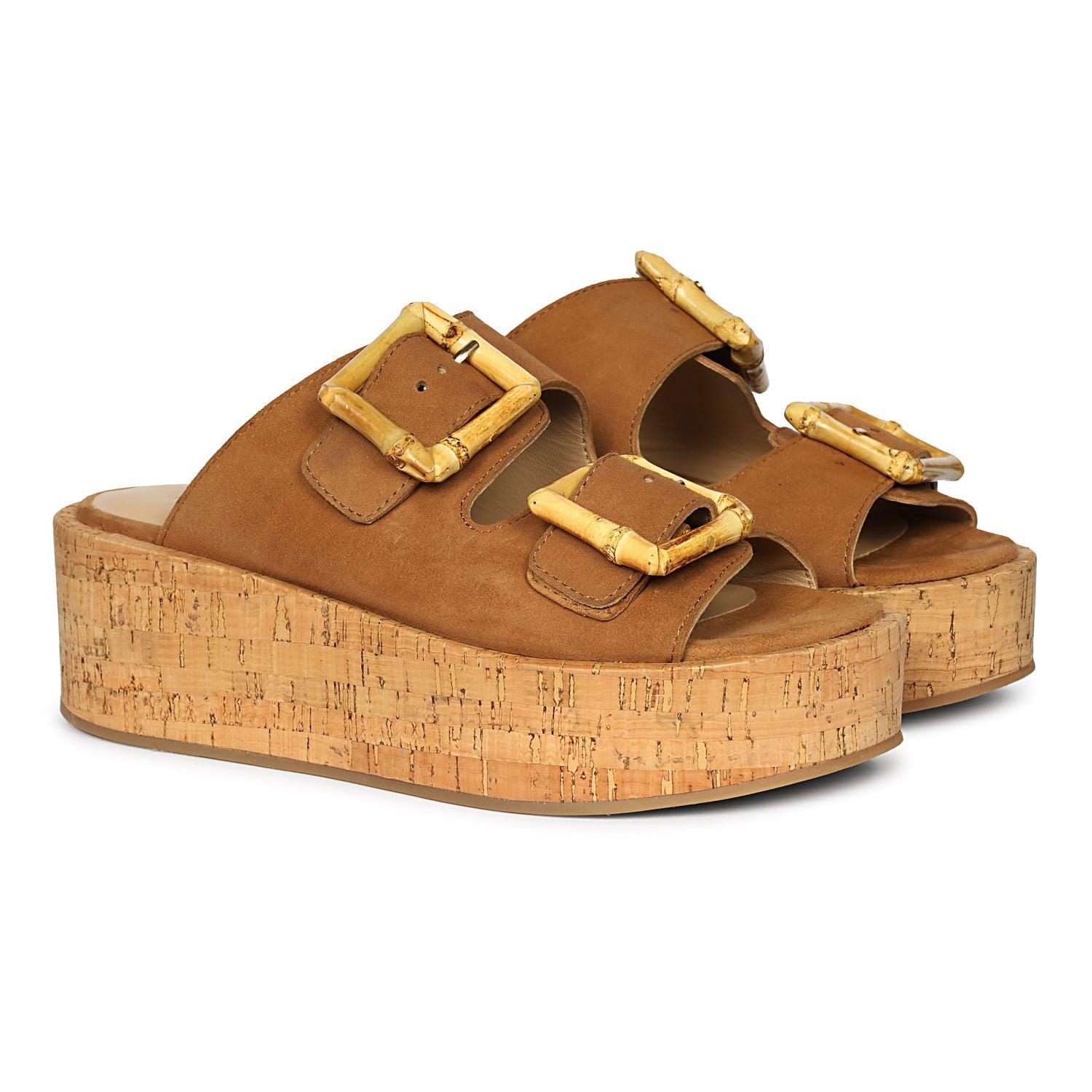 Corkie - Cognac Sandals Product Image