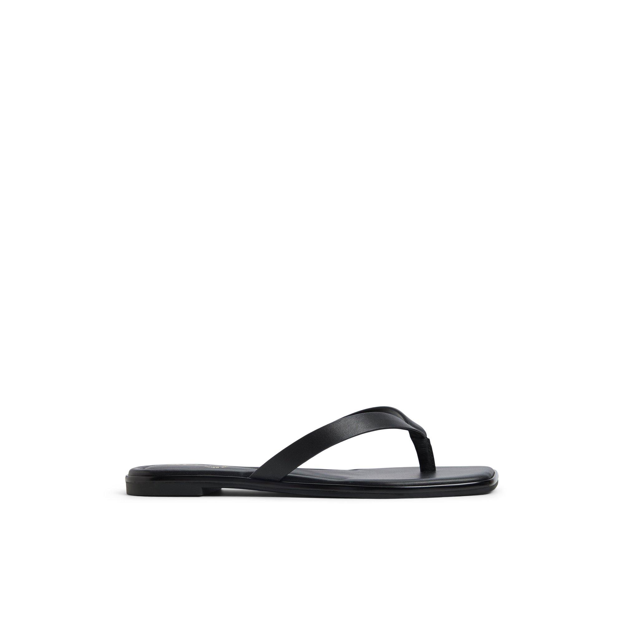 Theao Black Women's Flat Sandals | ALDO US Product Image
