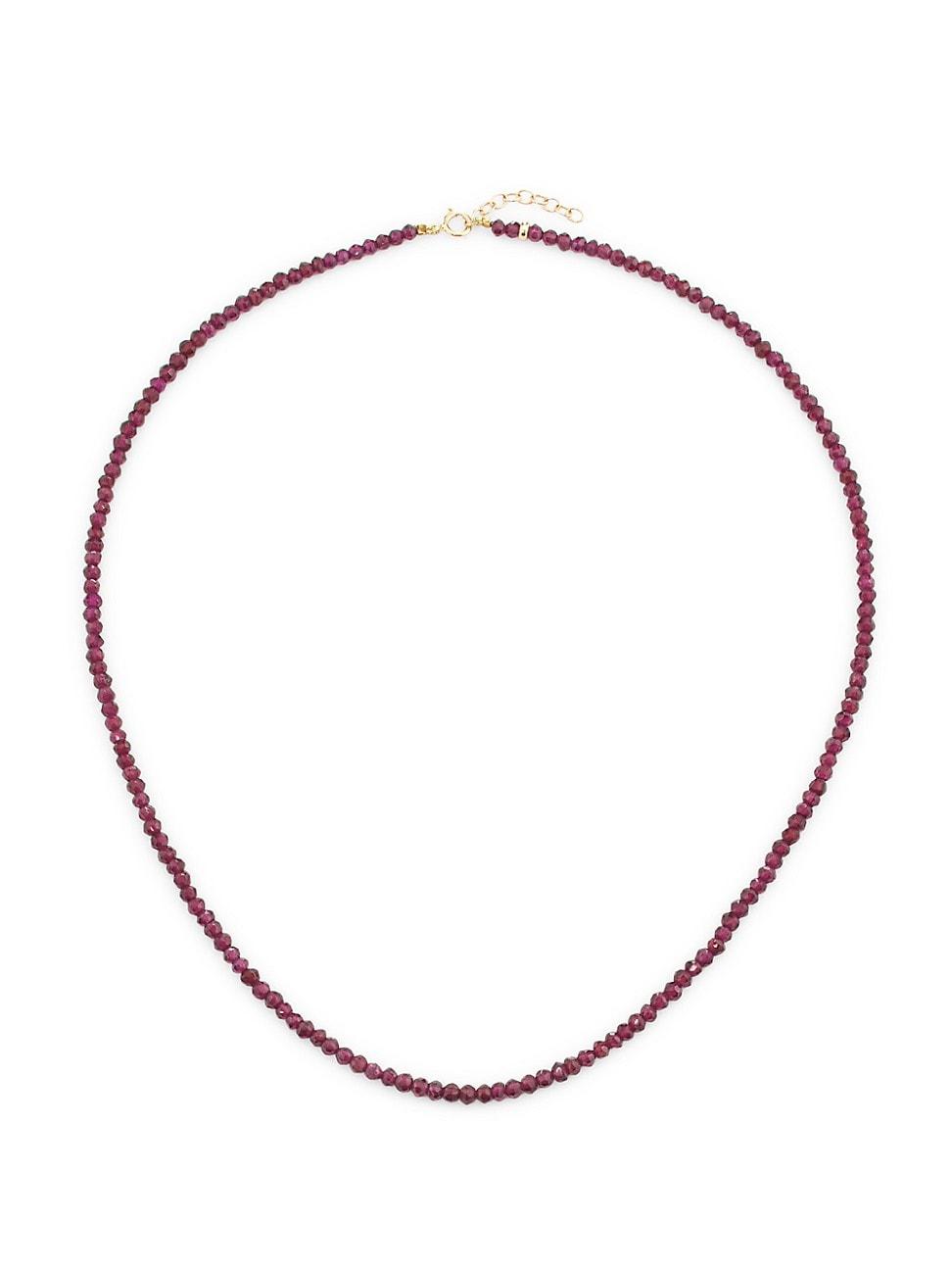 Womens Birthstone 14K Yellow Gold & Gemstone Beaded Necklace Product Image