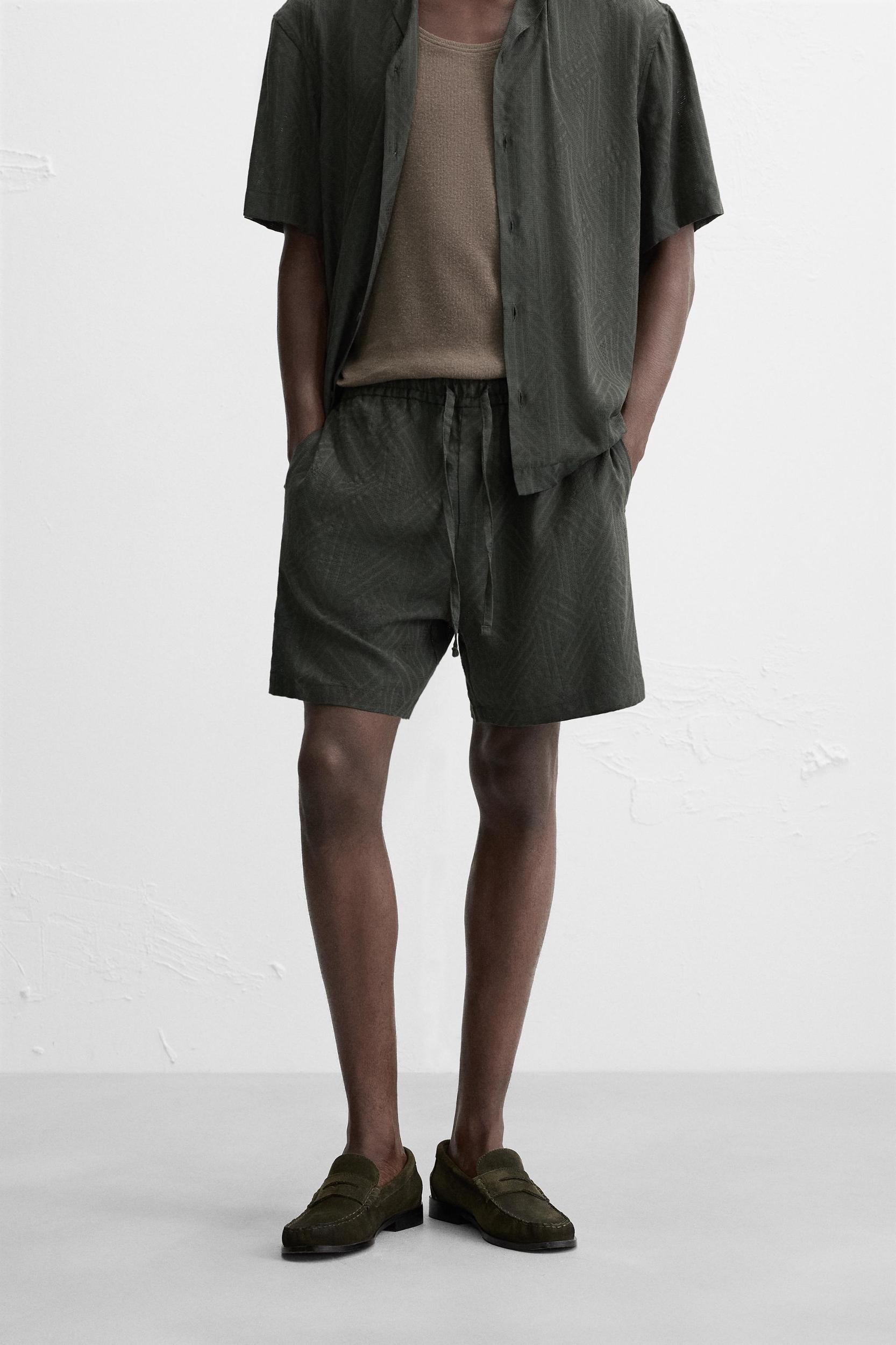 GEOMETRIC JACQUARD SHORTS Product Image