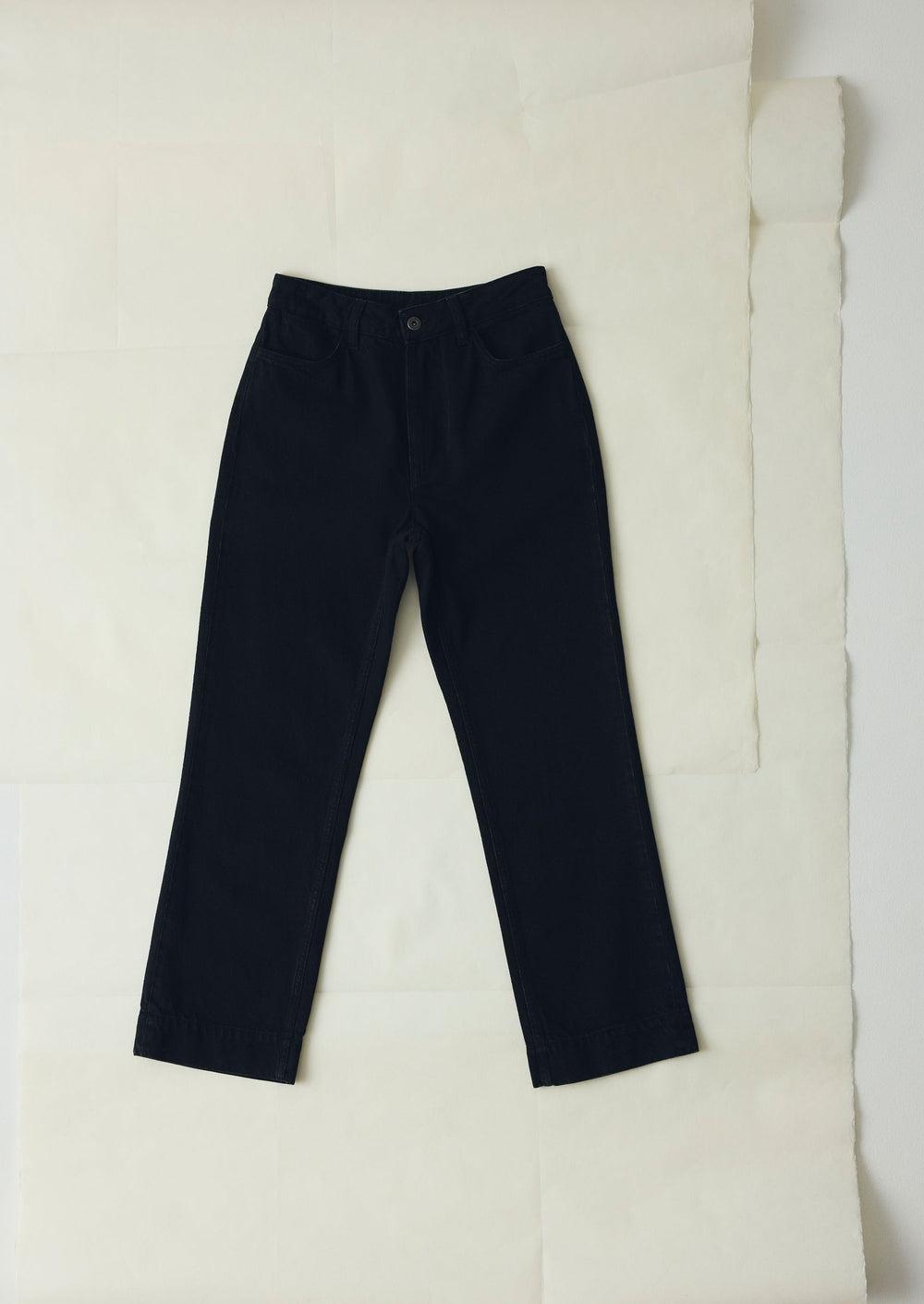 Denim Slim Pants | Carbon Black Product Image