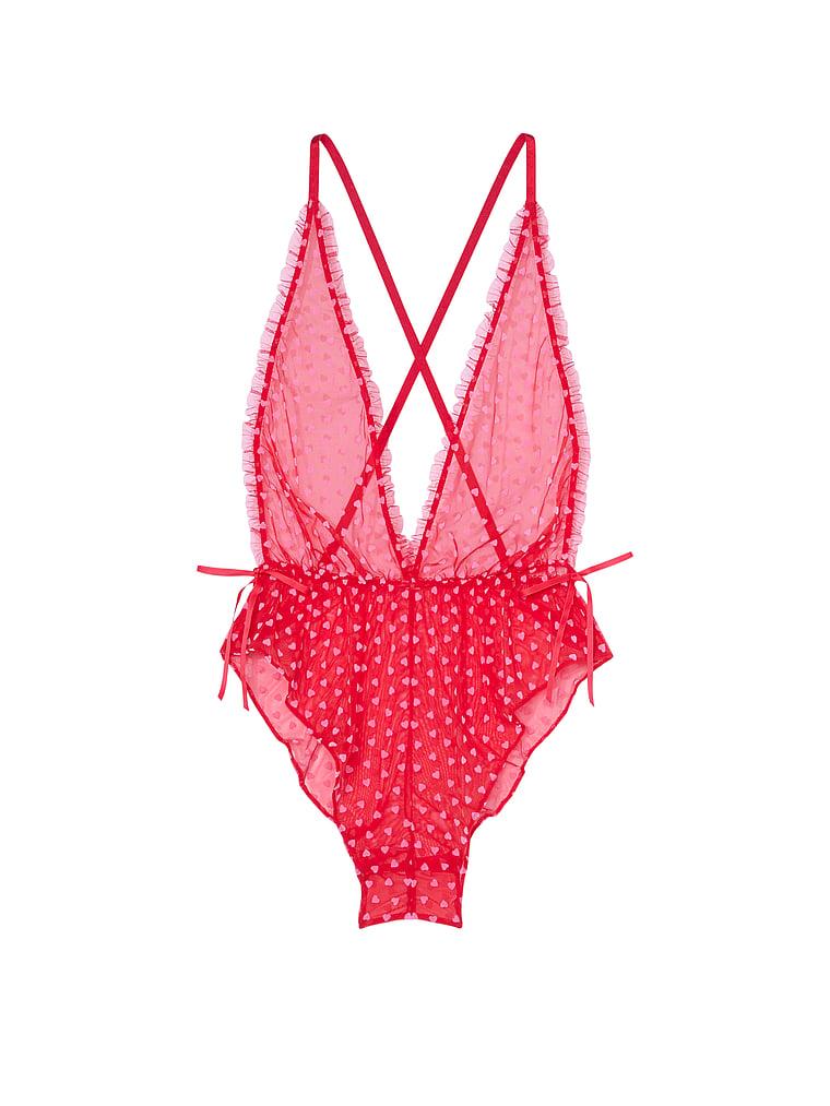 Tease Heart Mesh Romper Product Image