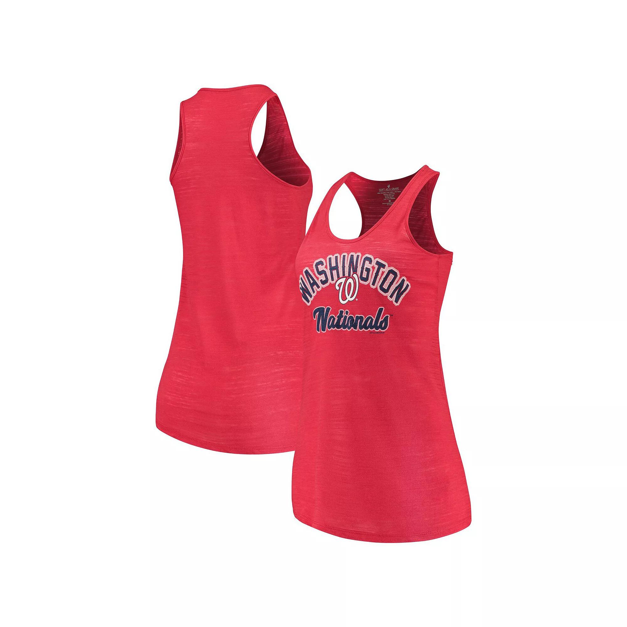 Women's Soft as a Grape Red Washington Nationals Multicount Racerback Tank Top, Size: Large Product Image