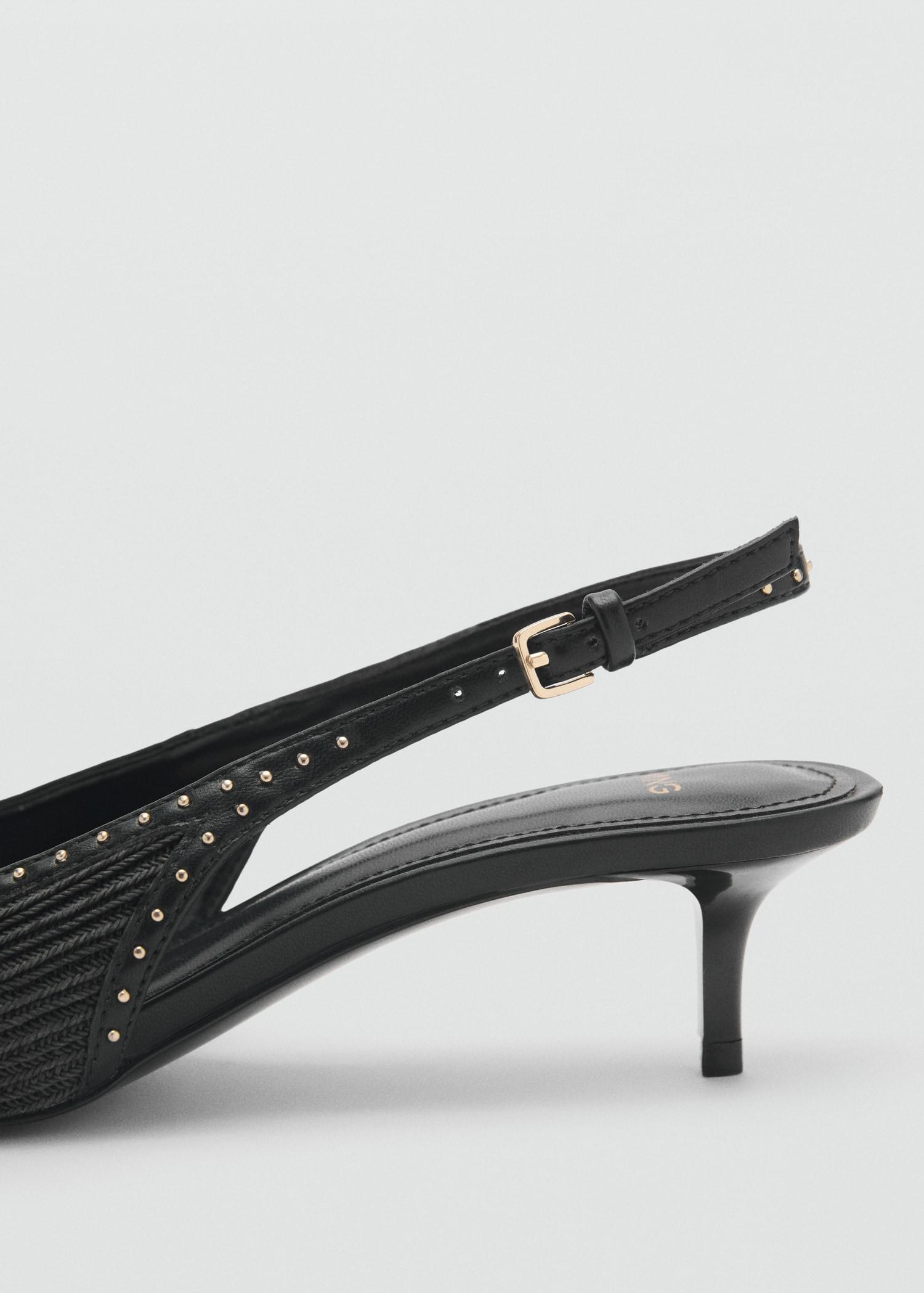 Natural fiber kitten-heel shoes - Women | MANGO USA Product Image
