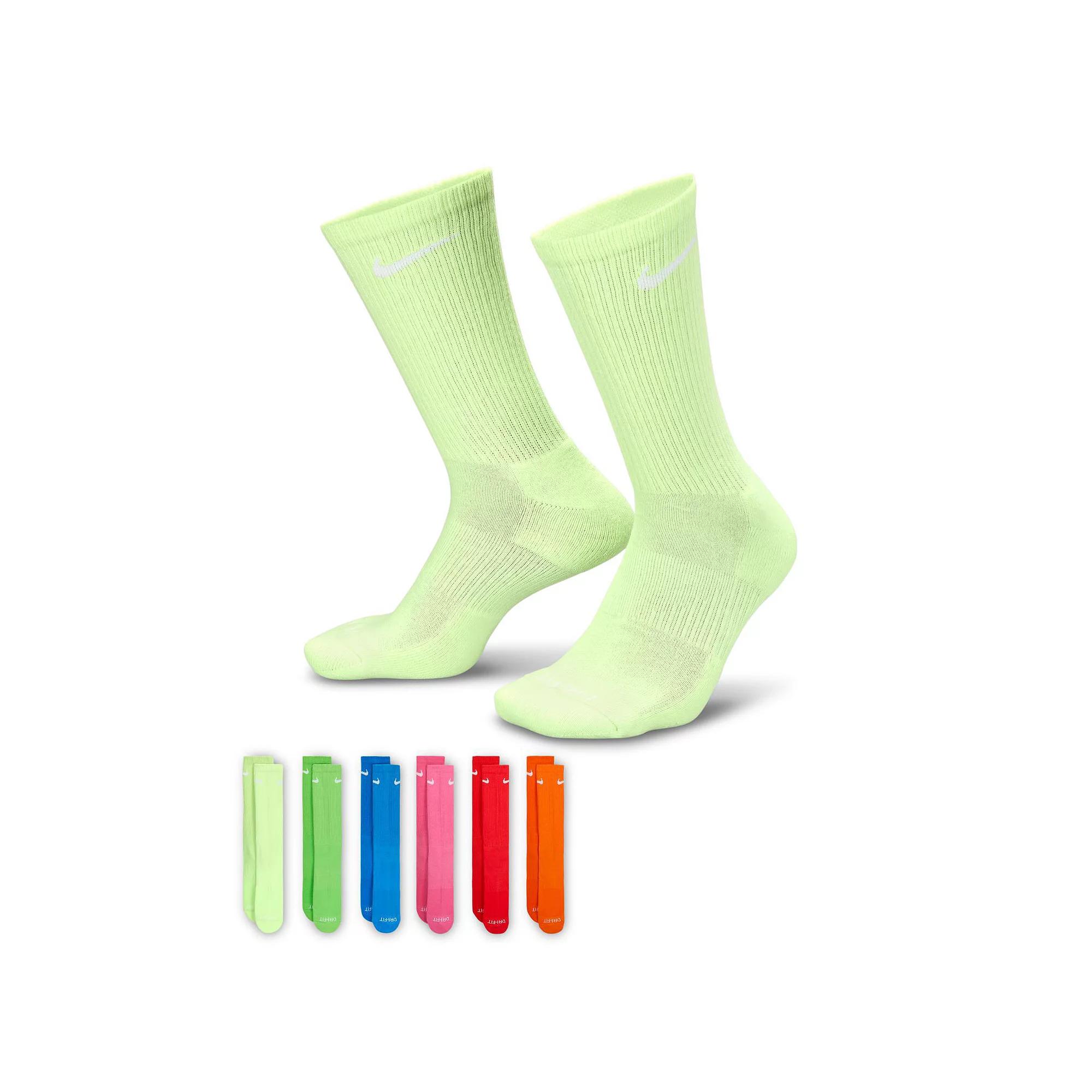 Women's Nike Everyday Plus Cushioned Training 6-Pack Crew Socks,  Product Image