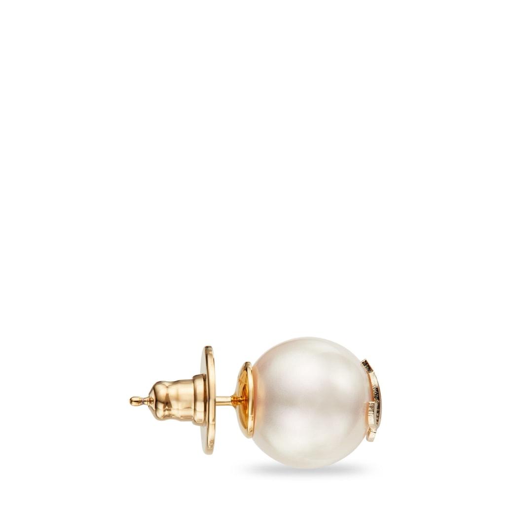 debossed-logo pearl earrings  Product Image