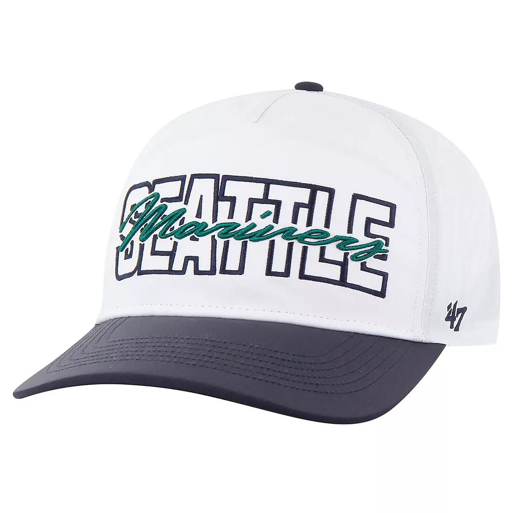 Men's '47 White Seattle Mariners Lineman Hitch Adjustable Hat Product Image