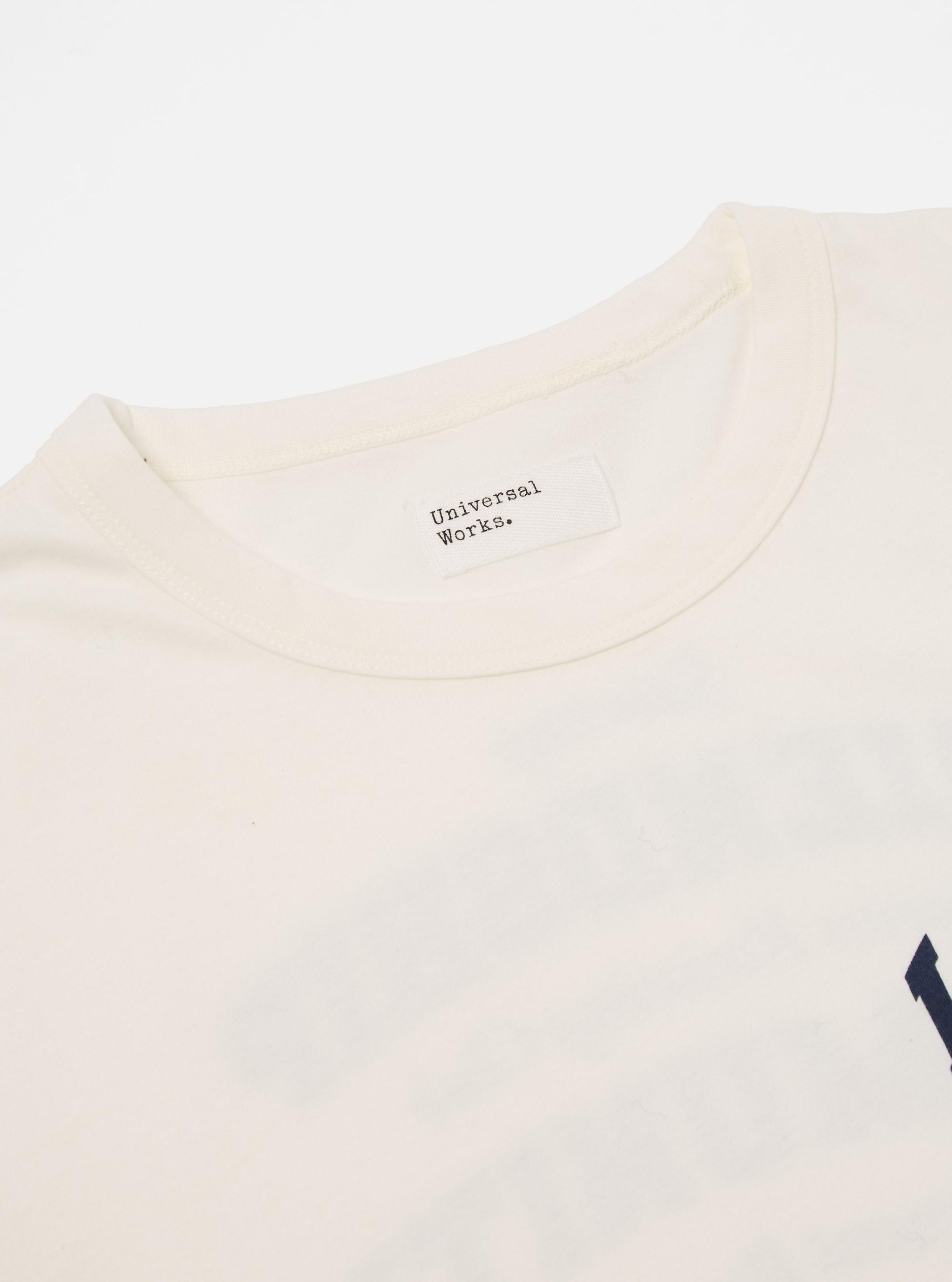 Universal Works x Progress Run Club x Embankment Run Club x Saucony Print Tee in Ecru Single Jersey Product Image