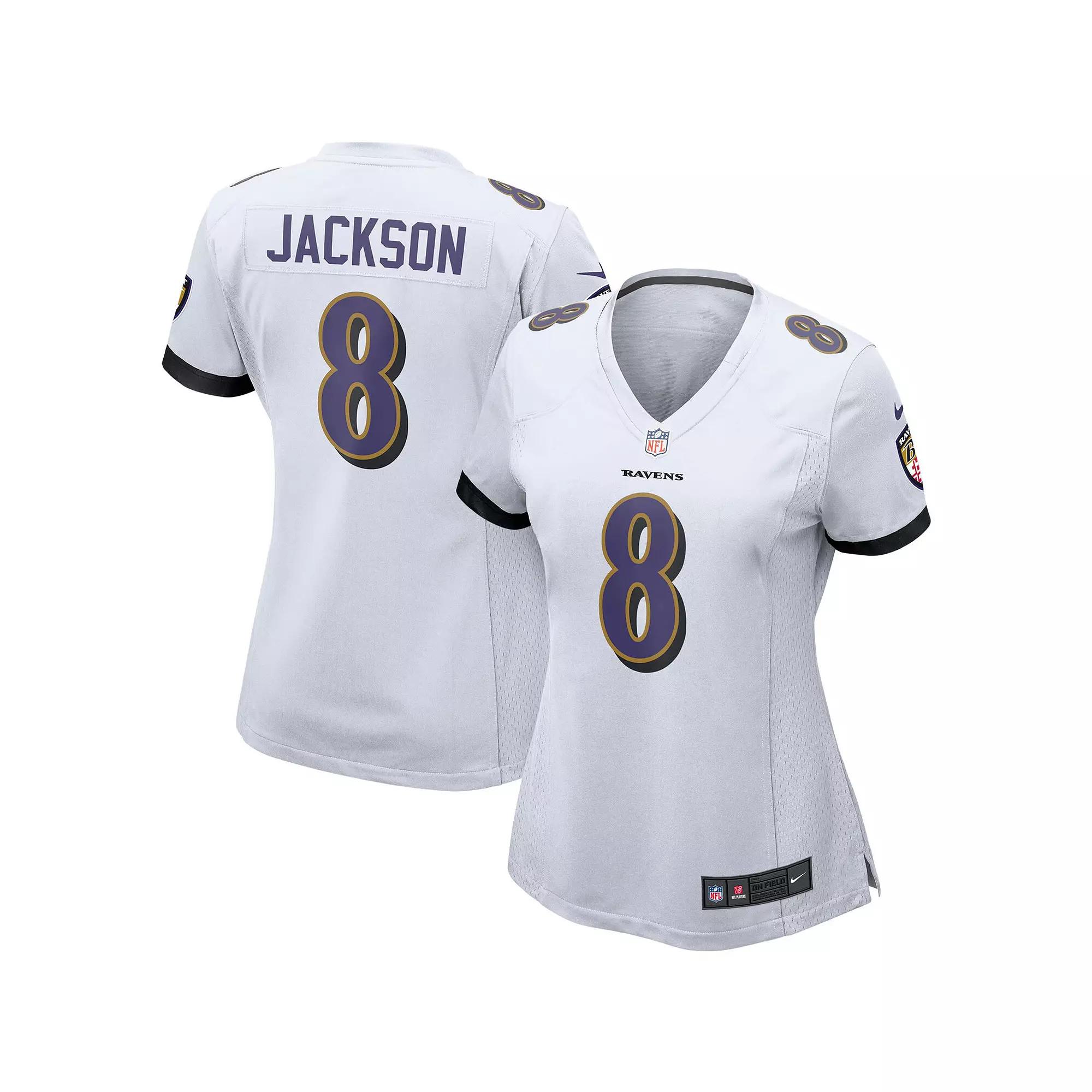 Women's Nike Lamar Jackson White Baltimore Ravens Game Jersey, Size: Medium Product Image