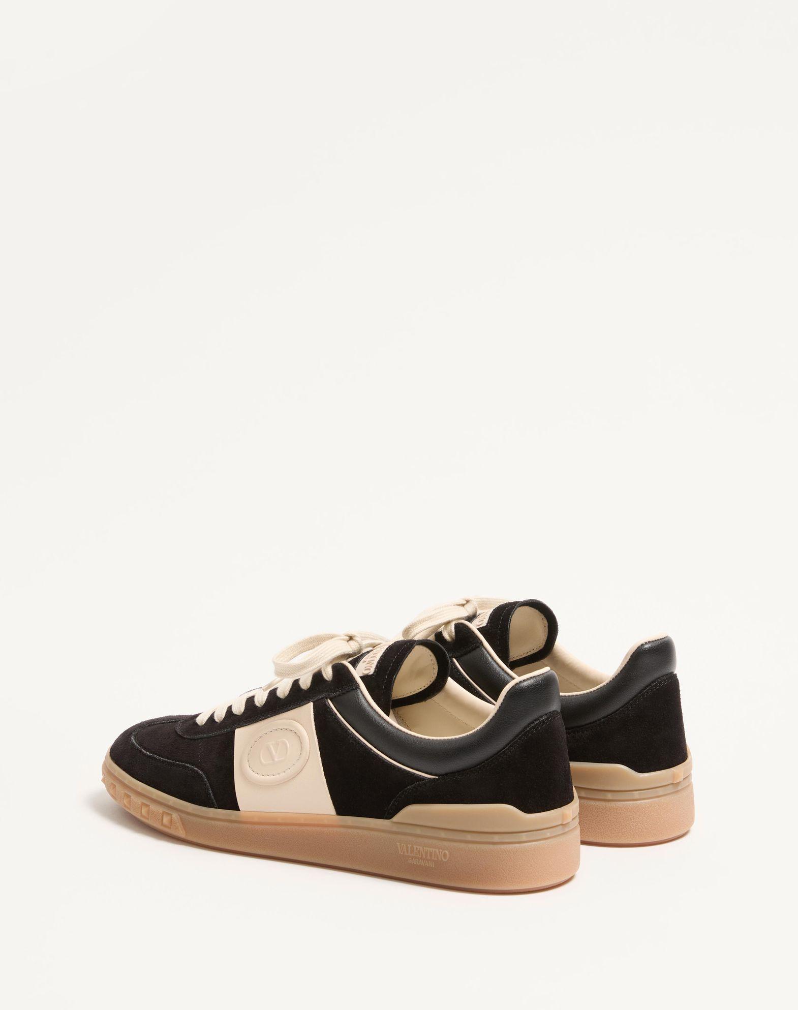 Upvillage Low Top Sneaker In Split Leather And Calfskin Nappa Leather Product Image