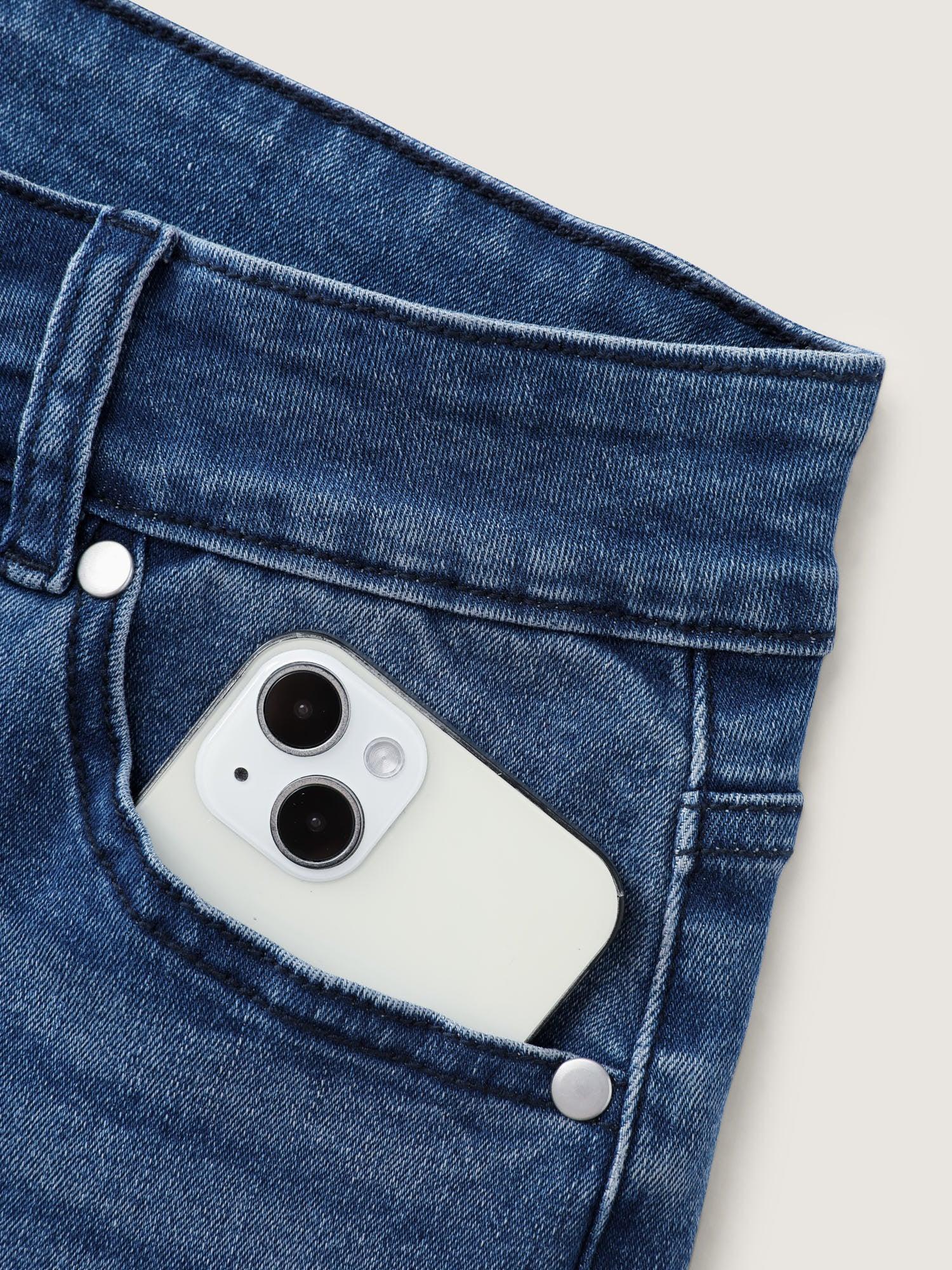 Cherry Embroidered Mid-Rise Straight Leg Jeans Female Product Image