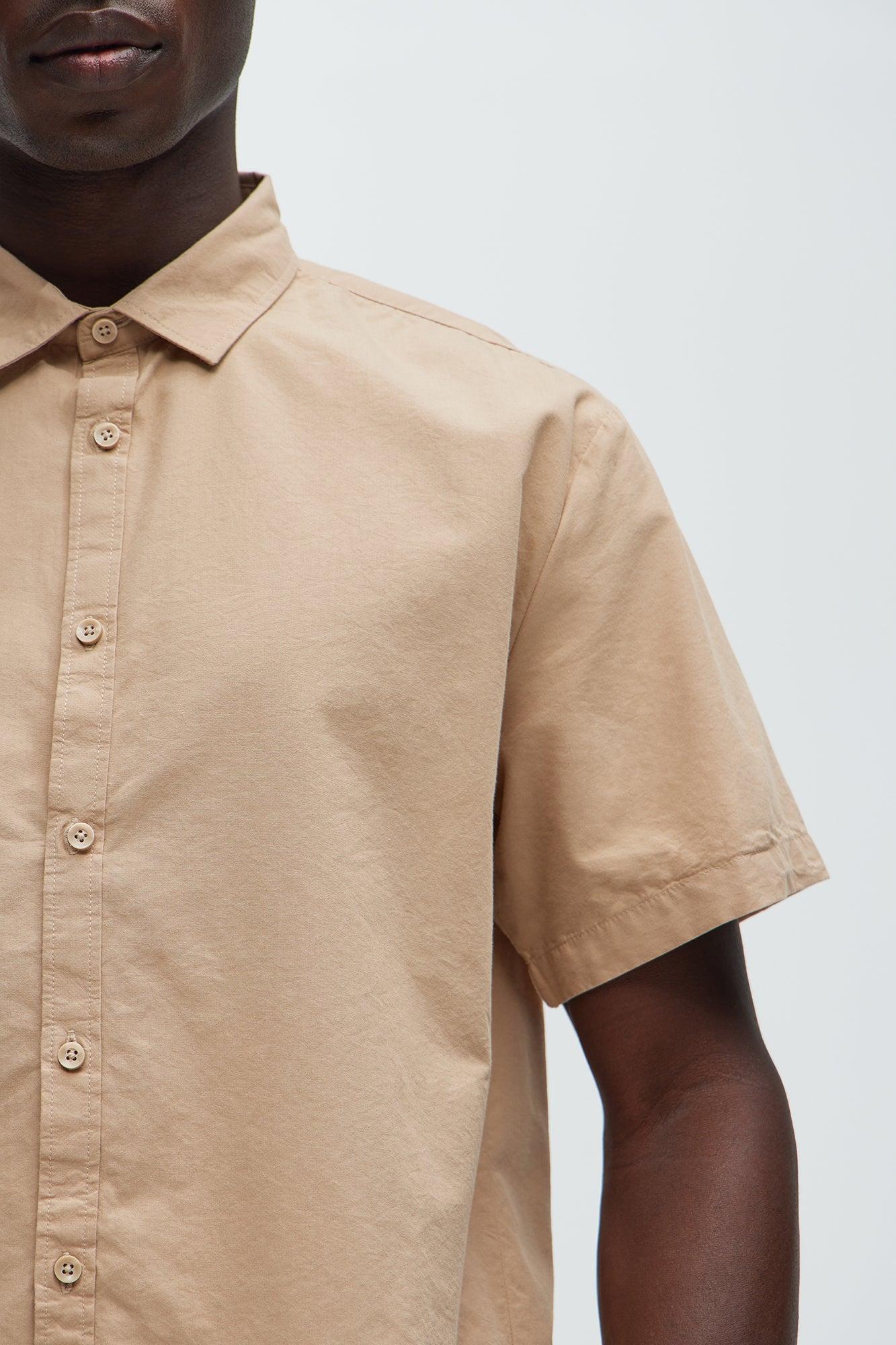 Ryland Short Sleeve Button Up Shirt - Sand Product Image