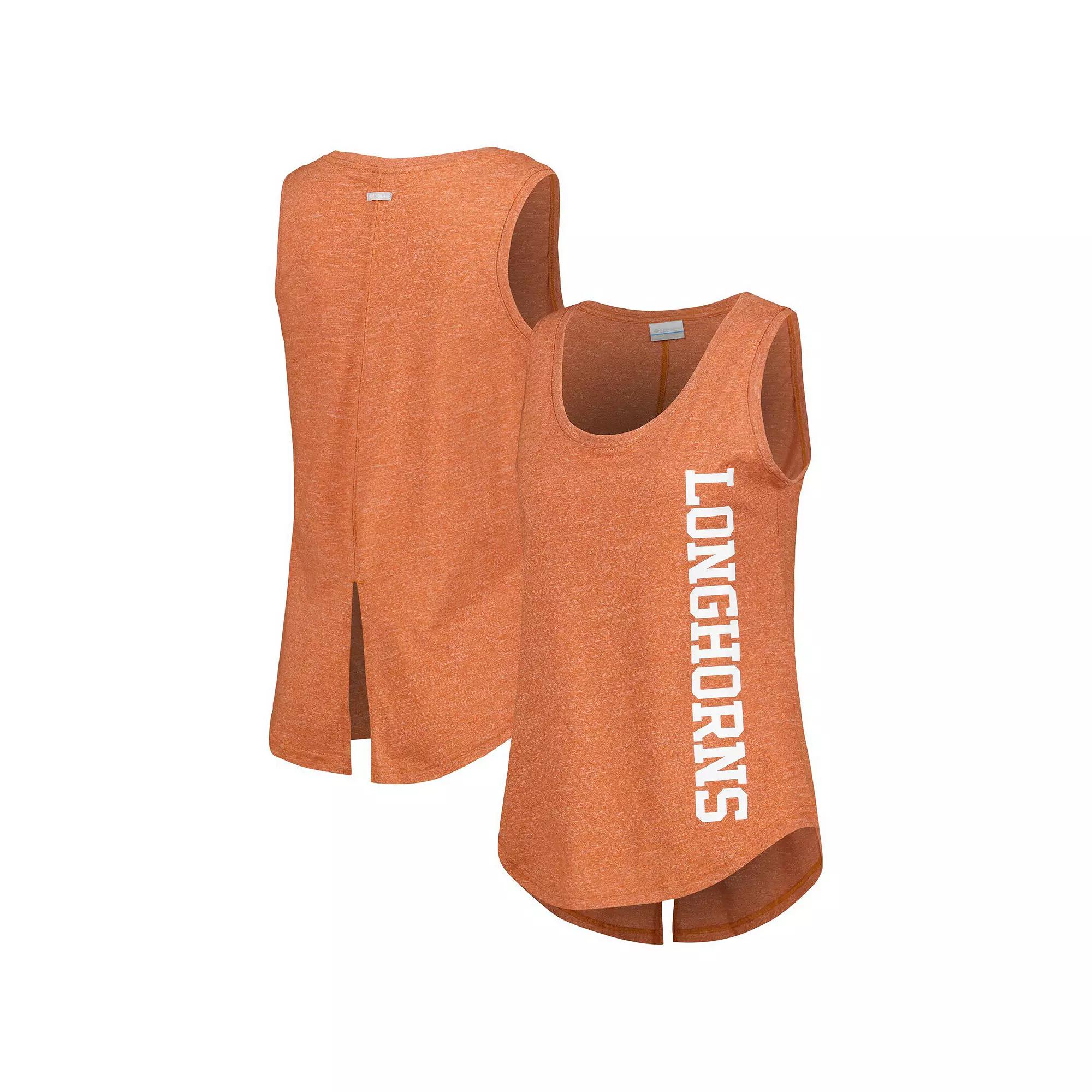 Women's Columbia Texas Orange Texas Longhorns Cades Cape Omni-Wick Tri-Blend Tank Top, Size: Medium, Team Product Image